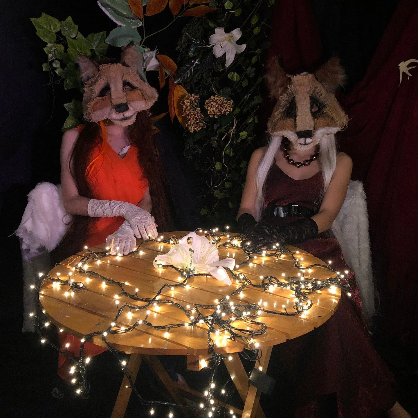 Handmade masks for theater, Halloween, parties, masquerades and fun times #fox #maskart #foxmask #crookedcrowmasks