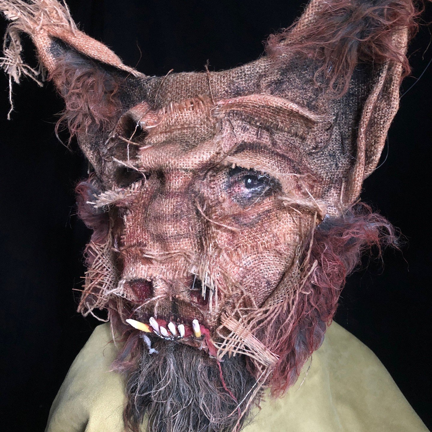 Handmade masks for theater, Halloween, parties, masquerades and fun times #werewolf #maskart #devilmask #crookedcrowmasks