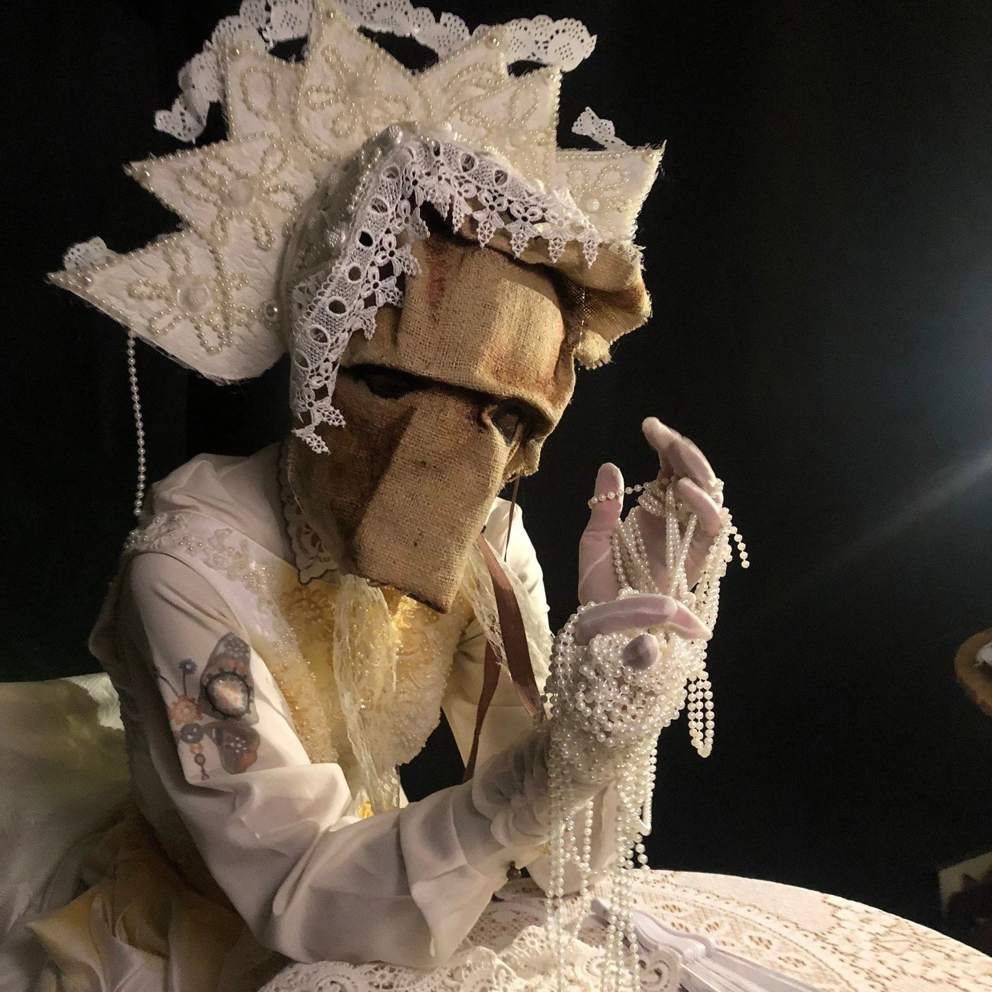 Handmade masks for movies, Halloween, parties, masquerades and fun times  #maskart #mask #props #cryptid #crookedcrowmasks