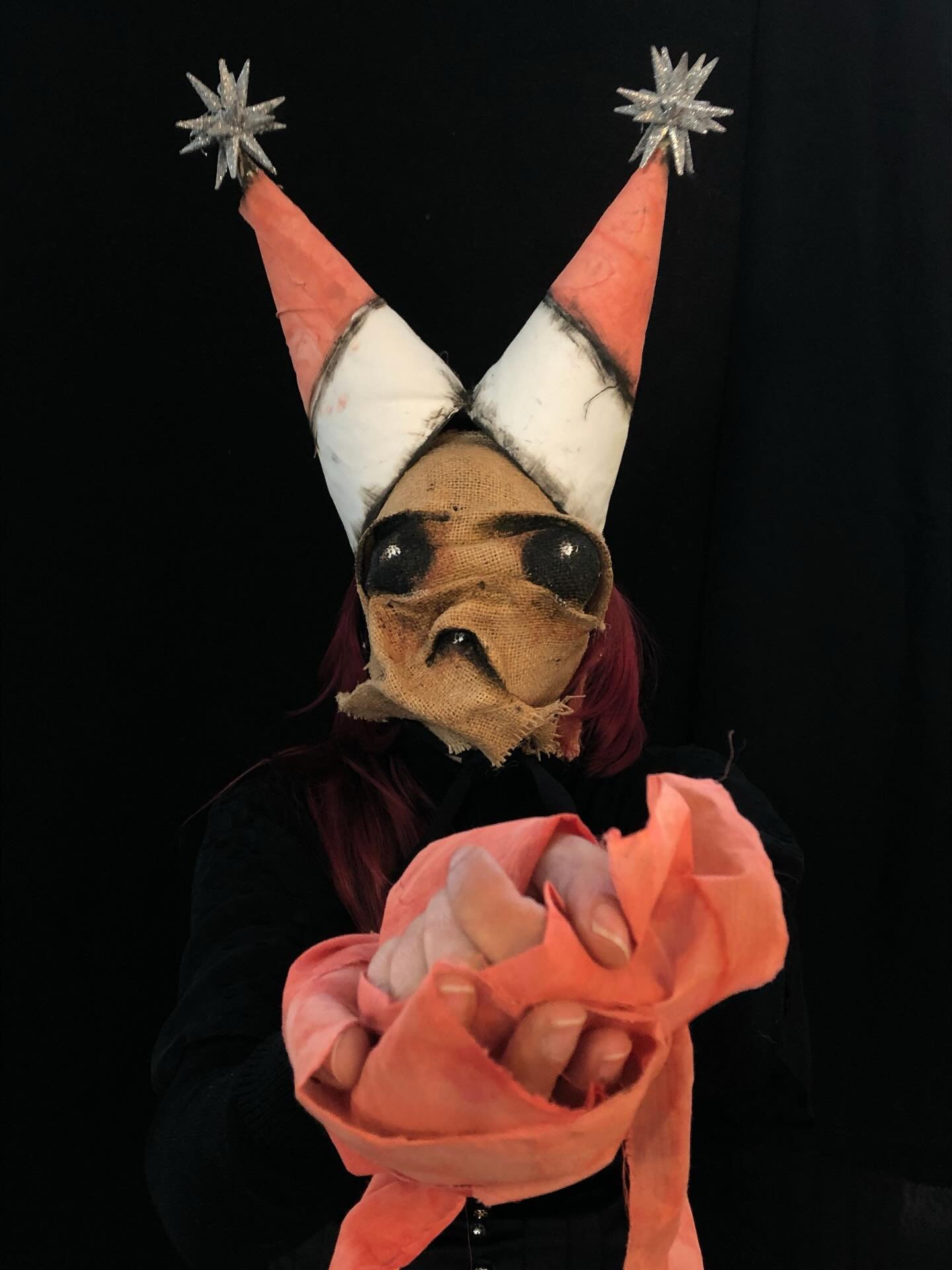 Handmade masks for movies, Halloween, parties, masquerades and fun times  #maskart #mask #props #cryptid #crookedcrowmasks