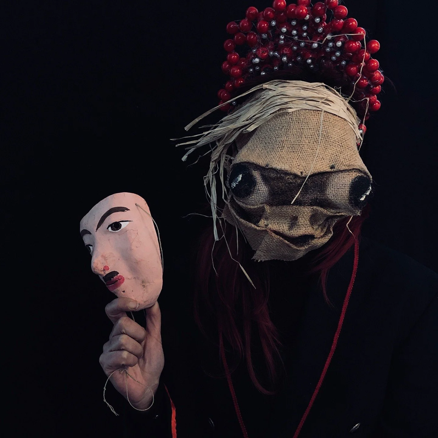 Handmade masks for movies, Halloween, parties, masquerades and fun times  #maskart #mask #props #cryptid #crookedcrowmasks