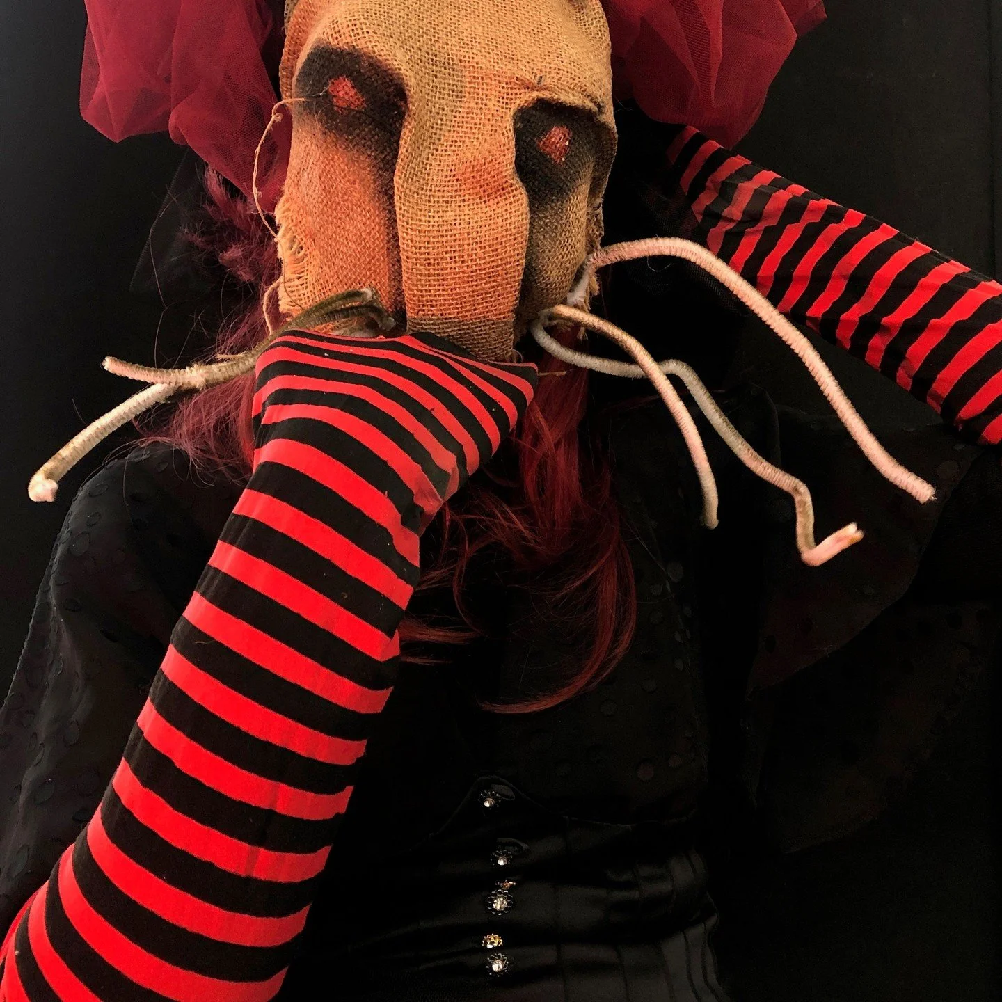 Handmade masks for movies, Halloween, parties, masquerades and fun times  #maskart #mask #props #cryptid #crookedcrowmasks