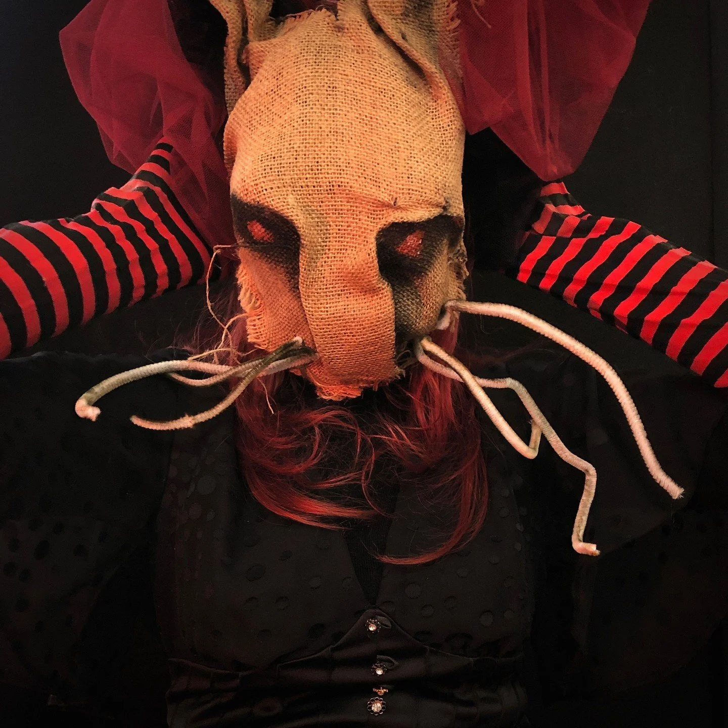 Handmade masks for movies, Halloween, parties, masquerades and fun times  #maskart #mask #props #cryptid #crookedcrowmasks