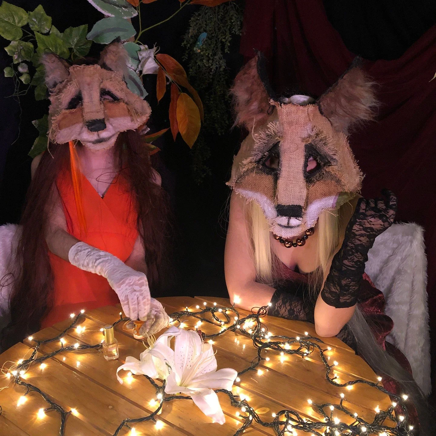 Handmade masks for theater, Halloween, parties, masquerades and fun times #fox #maskart #foxmask #crookedcrowmasks
