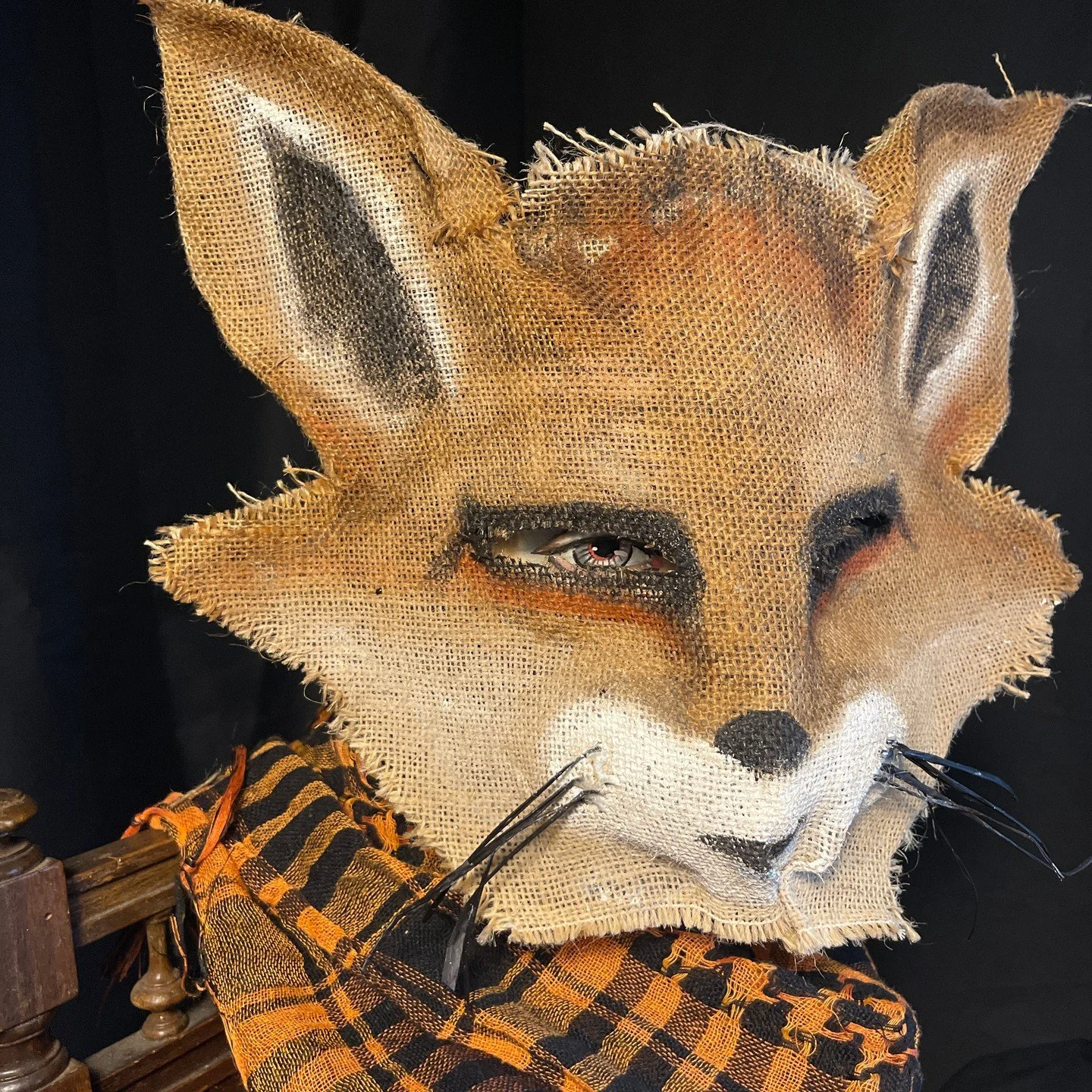 Handmade masks for movie props, haunted house, concert and stage, and fun times. Halloween, masquerade, costume parties and videos. #crookedcrowmasks #handmademasks #foxmask #foxy This mask is in the U.S., it is a unique work of art, it still availab