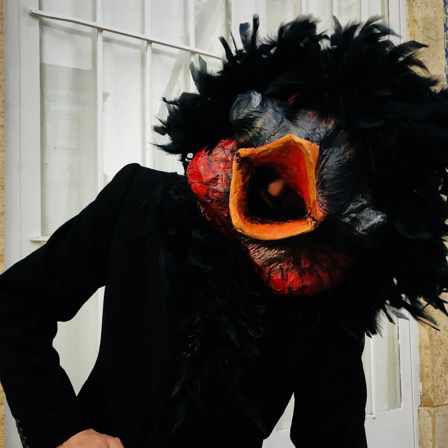 Handmade masks for movie props, haunted house, concert and stage, and fun times. Halloween, masquerade, costume parties and videos. #crookedcrowmasks #handmademasks #creepy #halloween This mask is SOLD