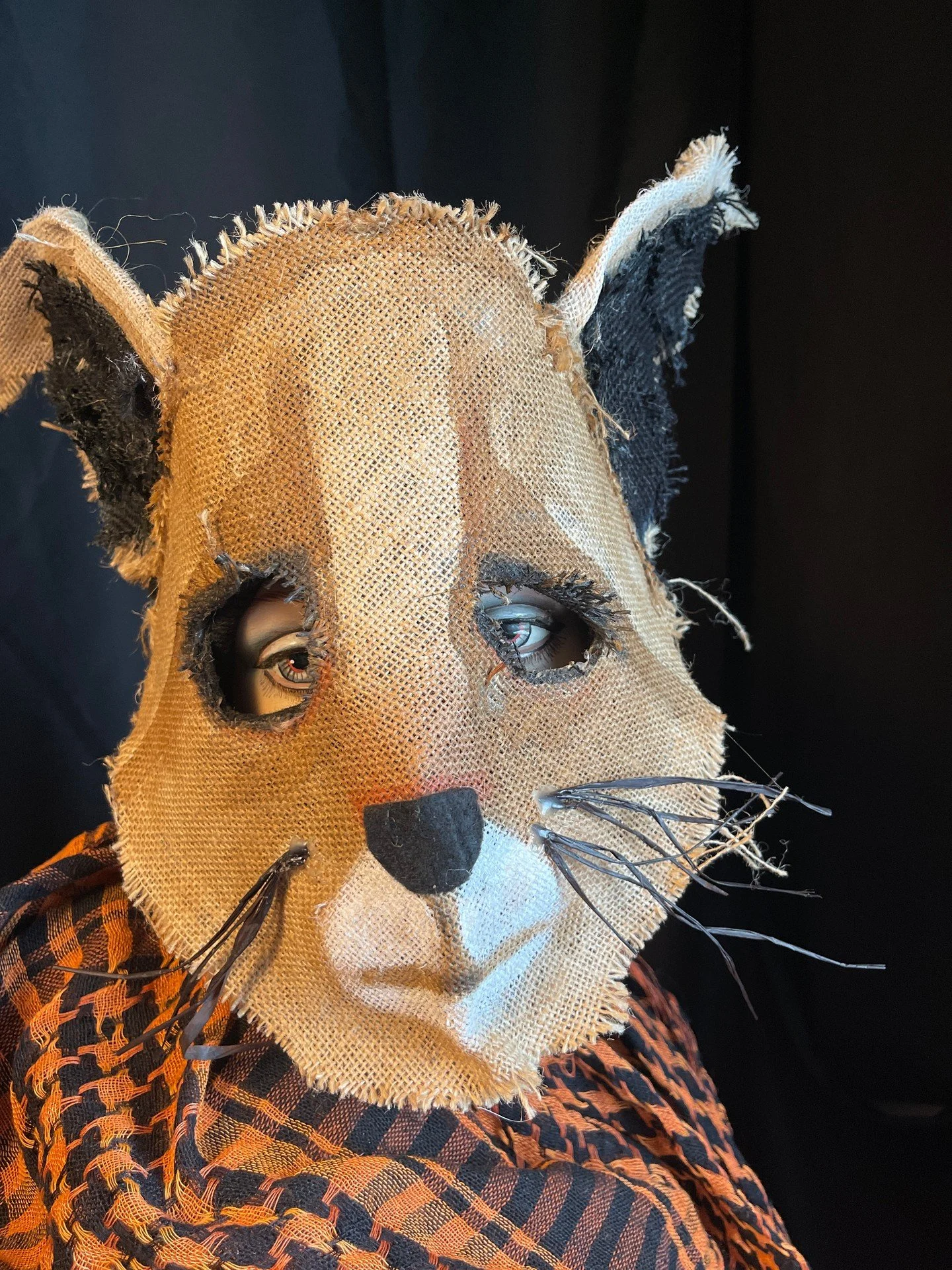 Handmade masks for movie props, haunted house, concert and stage, and fun times. Halloween, masquerade, costume parties and videos. #crookedcrowmasks #handmademasks #foxmask #foxy This mask is in the U.S., it is a unique work of art, it still availab