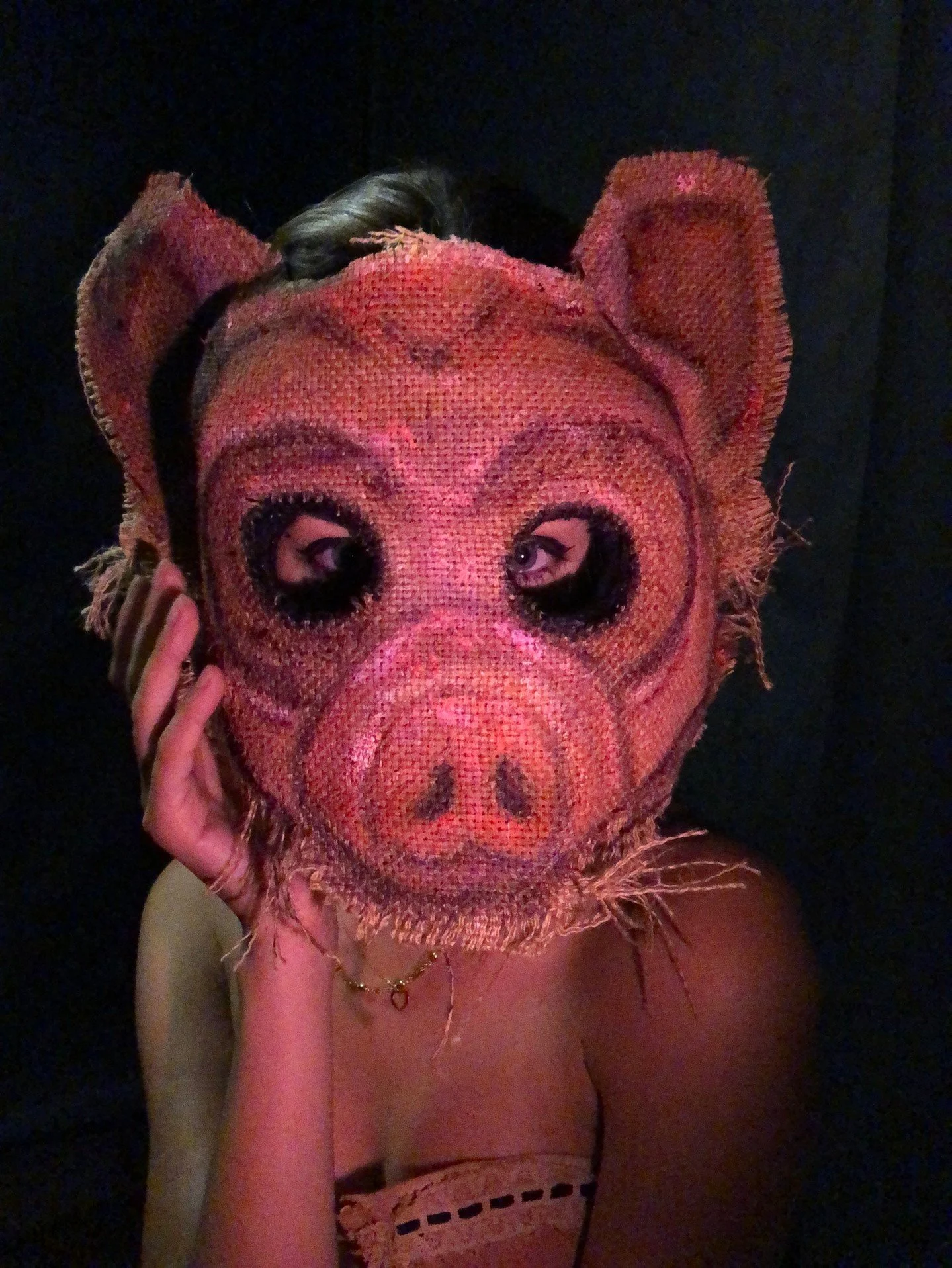 Handmade masks for movie props, haunted house, concert and stage, and fun times. Halloween, masquerade, costume parties and videos. #crookedcrowmasks #handmademasks #creepy #halloween This mask is SOLD.