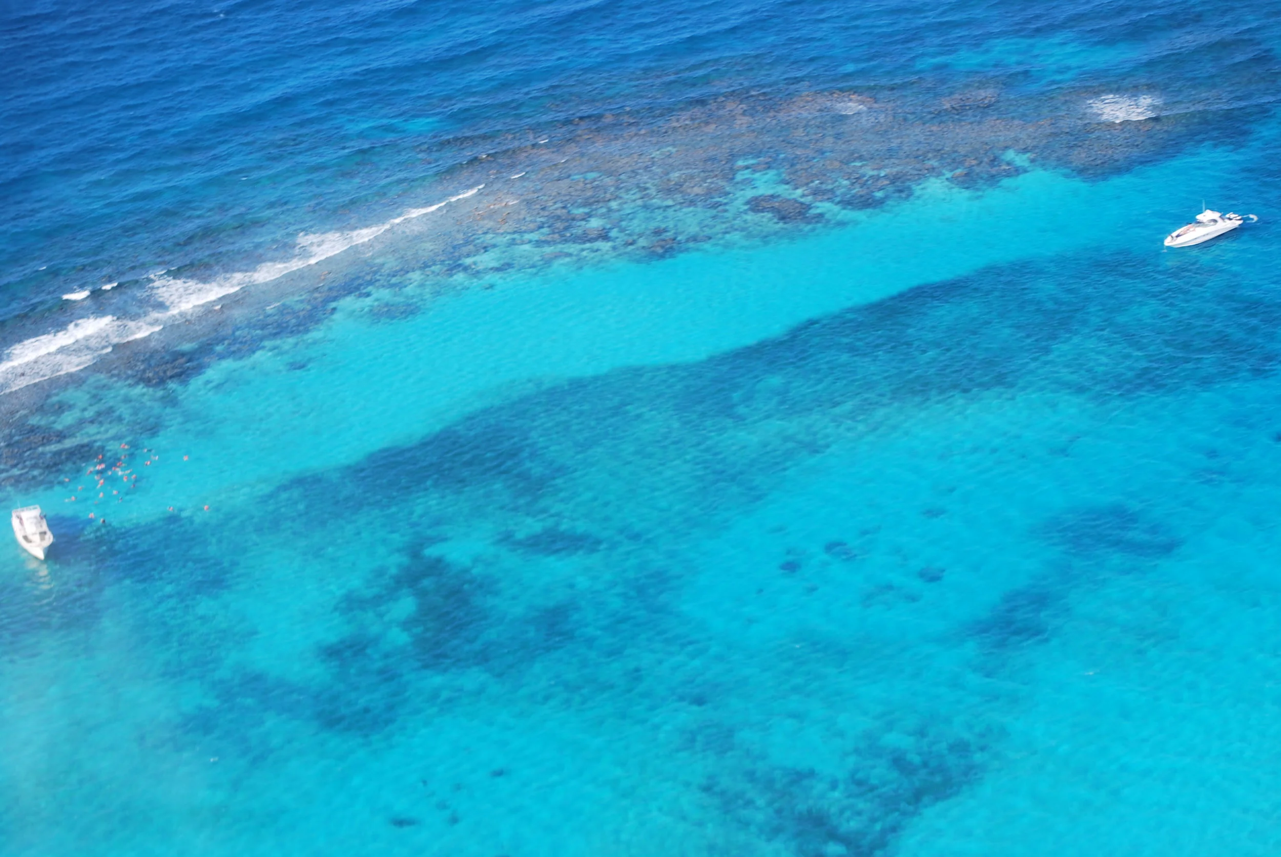 View of Grand Cayman shades of blue