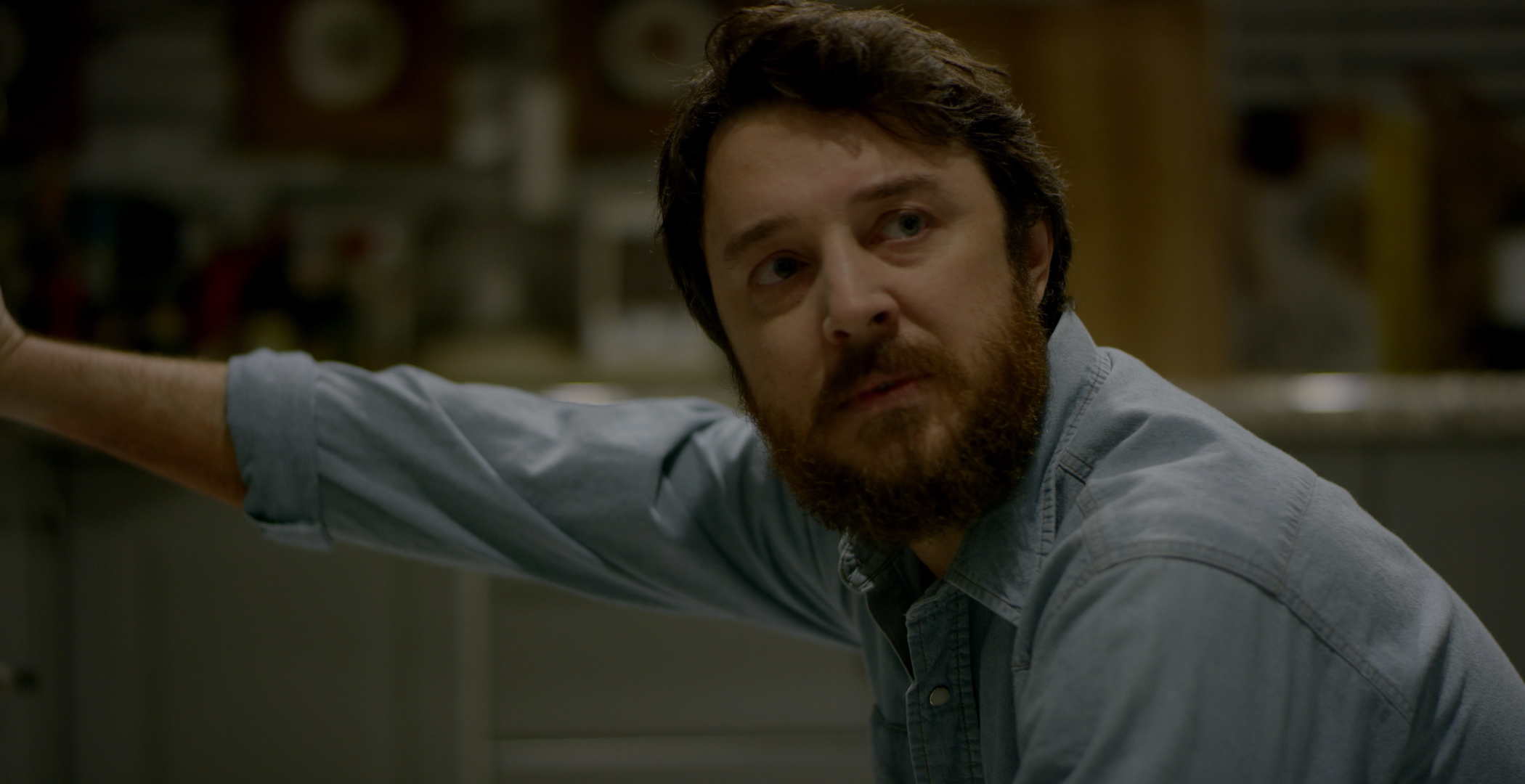 Nick Burr as the father, Dennis.