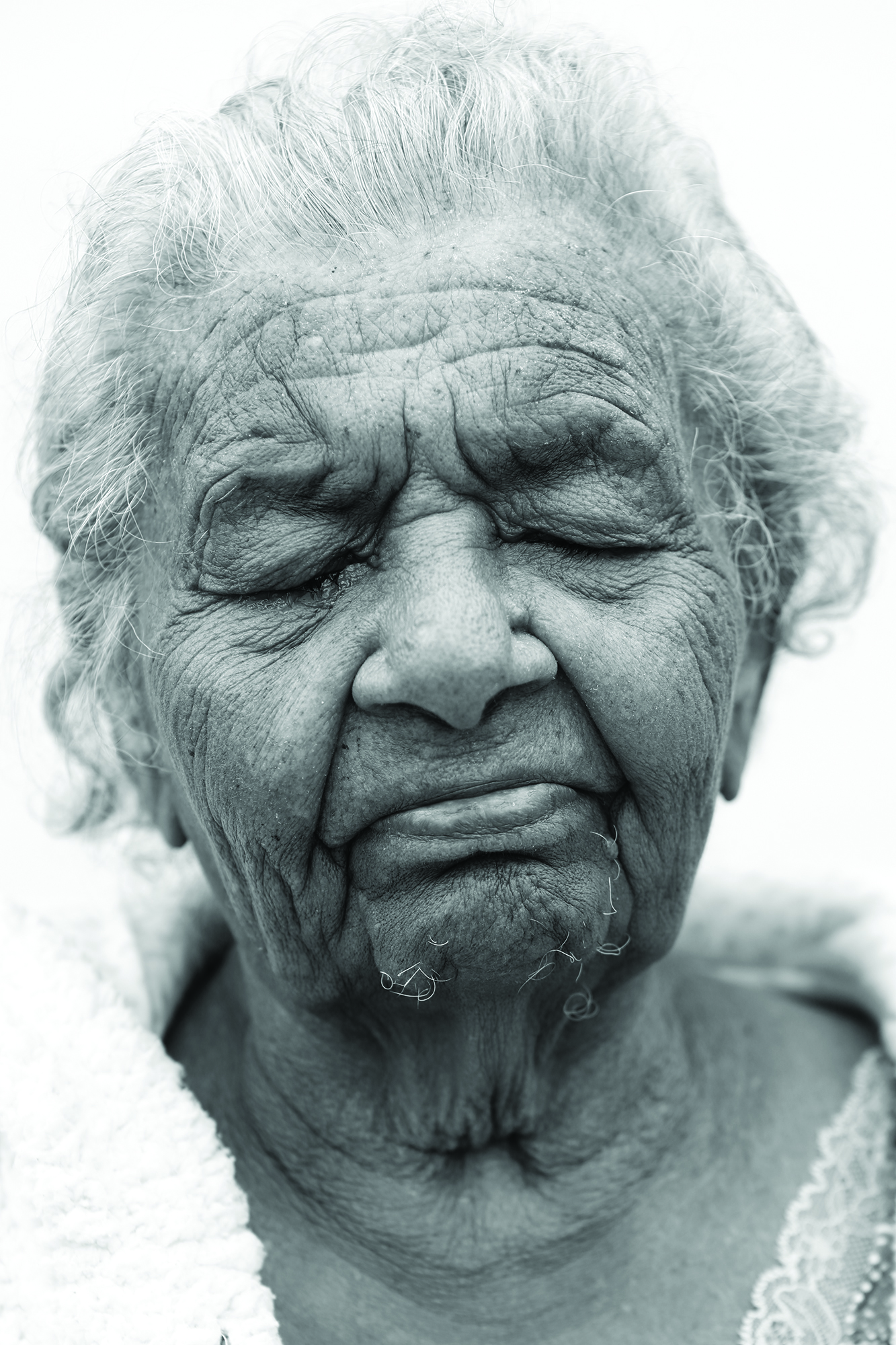 Aunty Margaret, from the Darumbal people of central Queensland. This portrait was taken as part of the exhibition Toonoonba Dreaming.