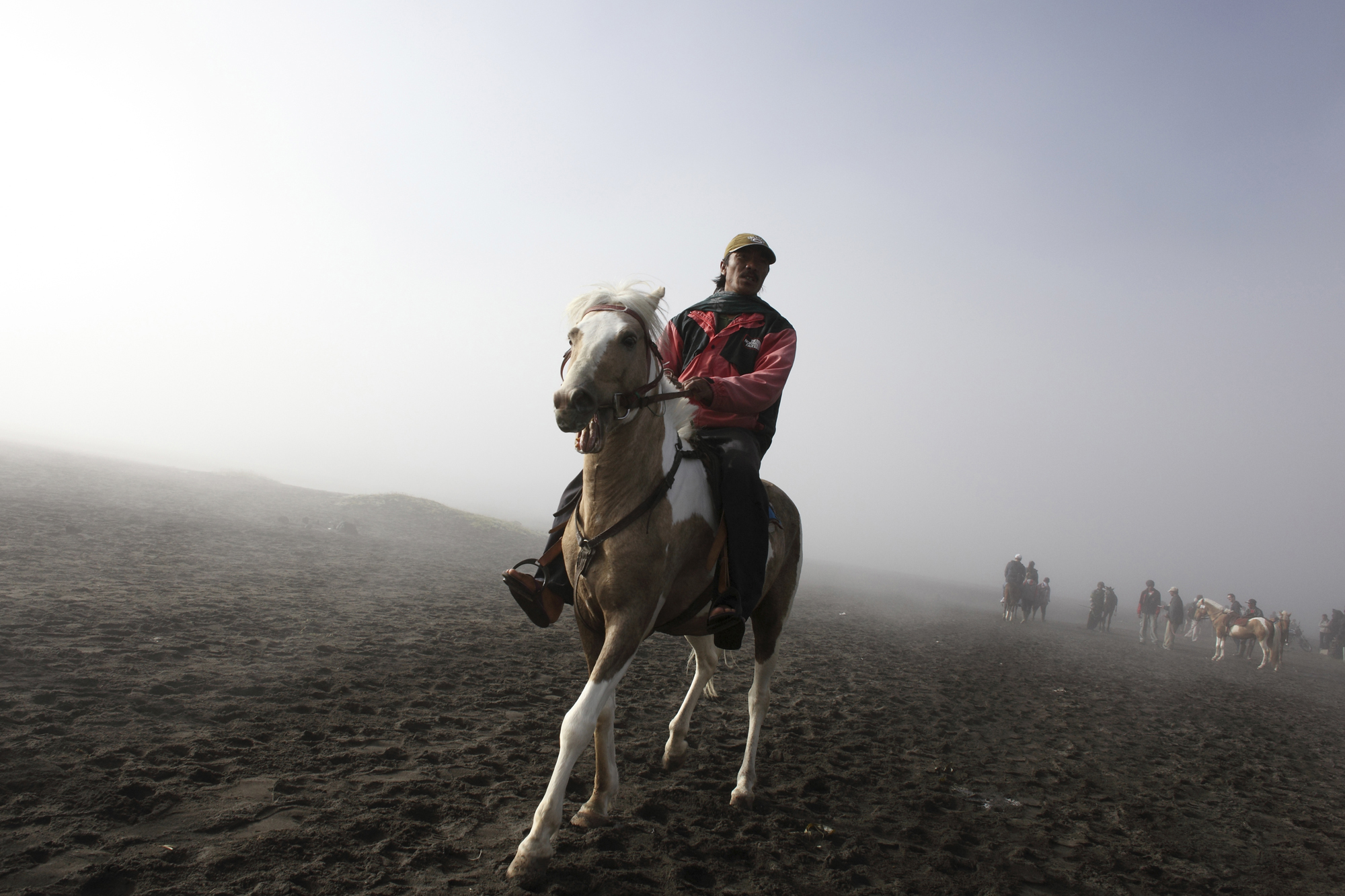 Horseman at Mount Bromo in East Java.