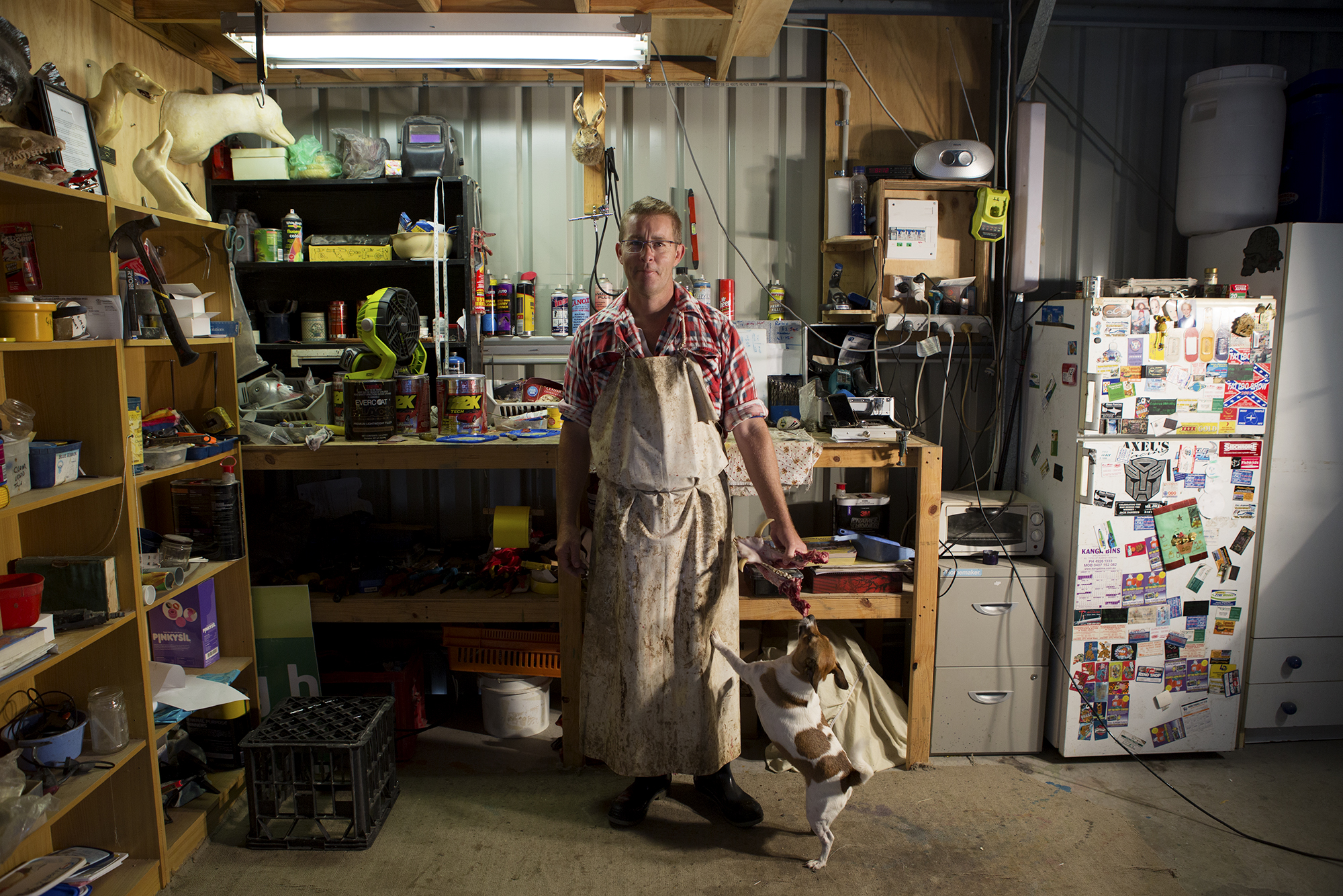 Taxidermist Gary Jorgensen, Rockhampton.