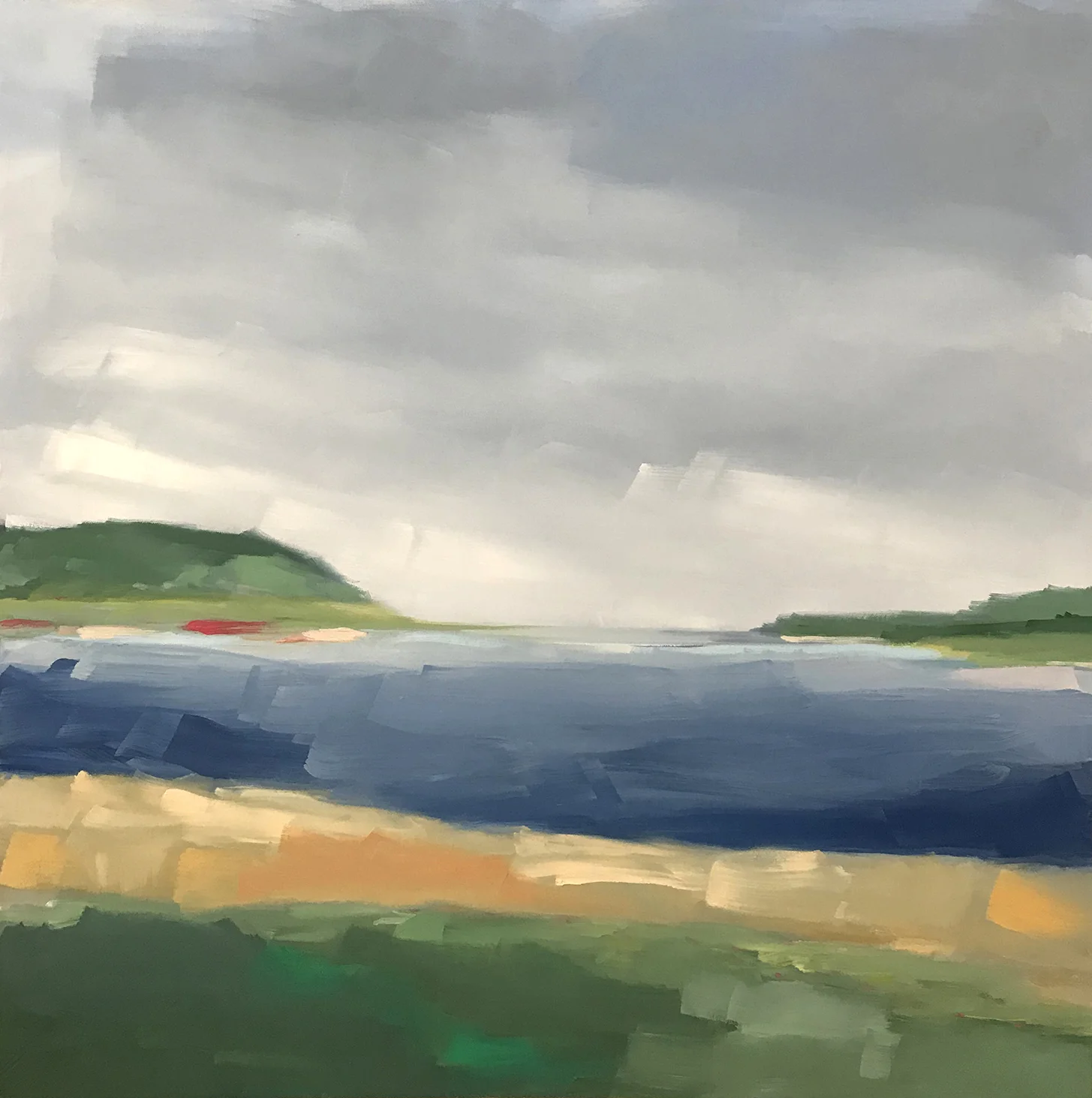 The End of Bela Pratt Road, North Haven, Maine. Oil on canvas, 30"x30". 