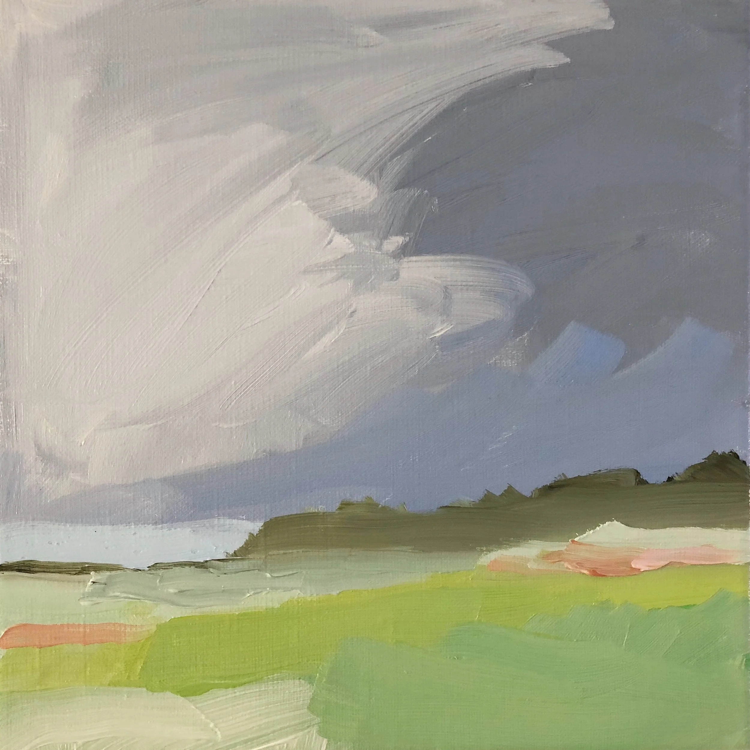  Turner Farm, North Haven Island, Maine.  Oil on linen, 8” x 8”. 