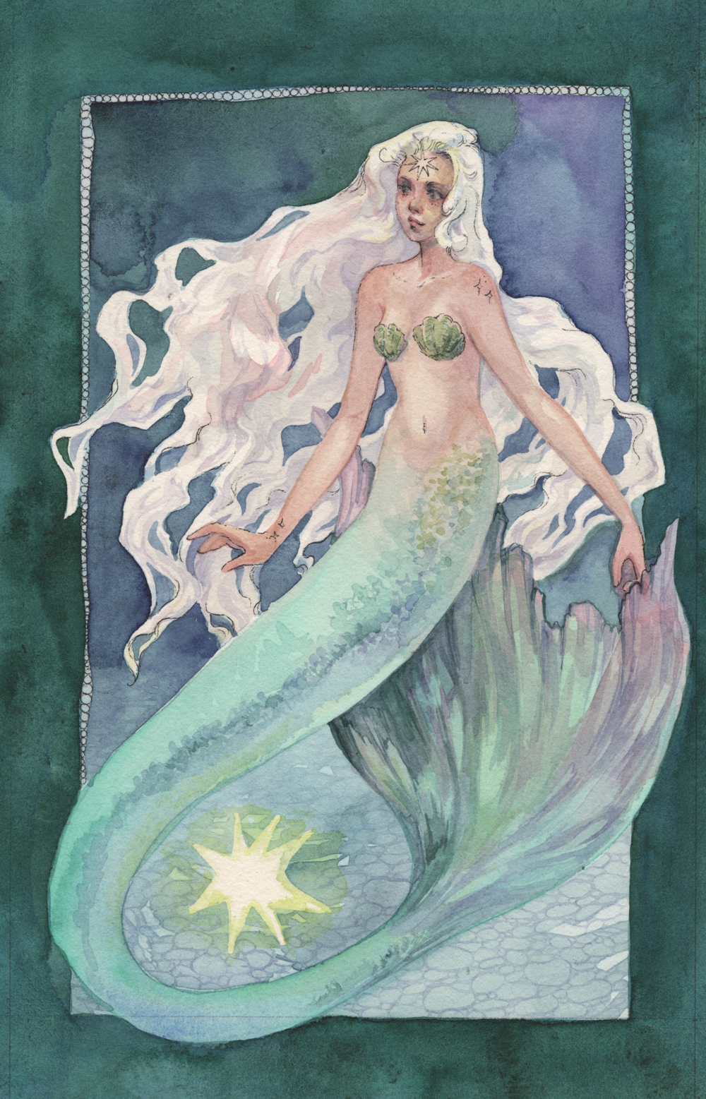 Watercolor mermaid, 2026