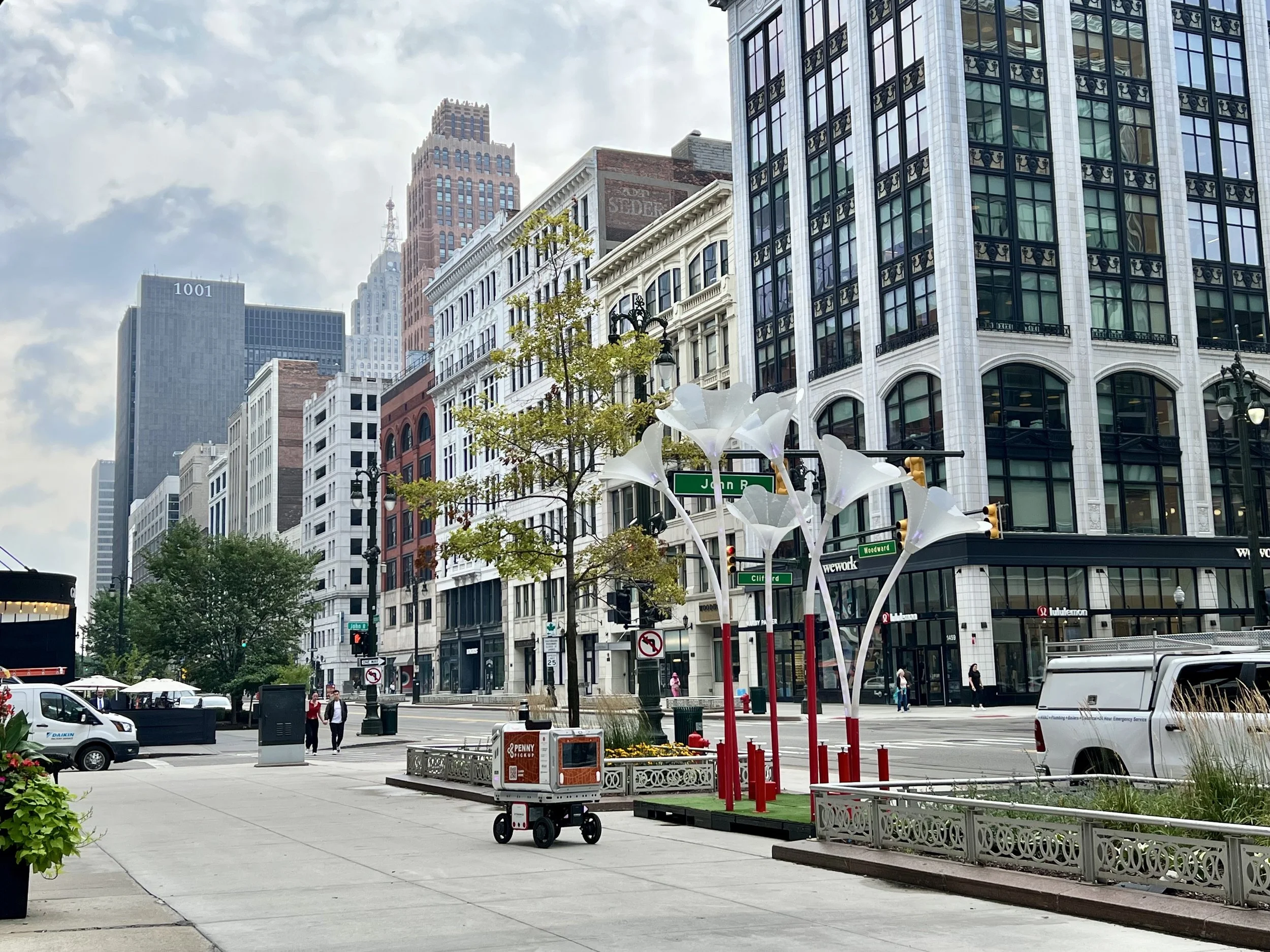 Inside the Downtown Detroit Pilot — Orange Sparkle Ball