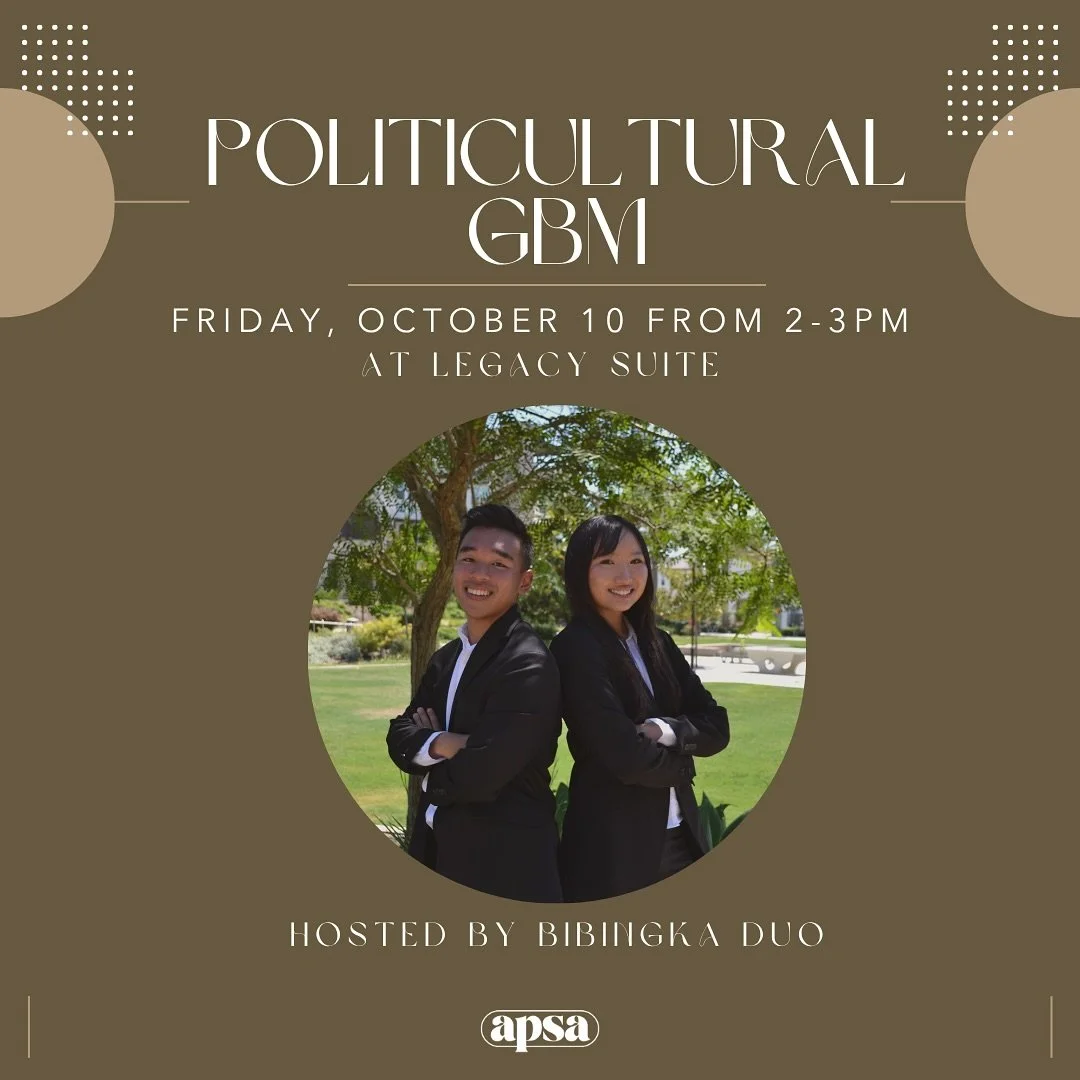 Let&rsquo;s spark meaningful conversations and celebrate the power of our voices. 💬✊

Hosted by bibingKA duo, our fifth GBM of the semester will be this upcoming Friday, October 10th, from 2&ndash;3PM at Legacy Suite, located on the third floor of t