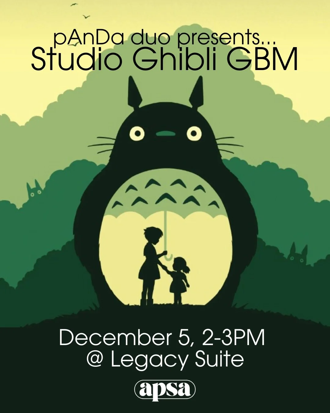 Let&rsquo;s wrap up the semester with a touch of Studio Ghibli magic 💫 Whether it&rsquo;s the warmth of Spirited Away, the wonder of Howl&rsquo;s Moving Castle, or the peace of My Neighbor Totoro, we&rsquo;re channeling those cozy vibes for our last