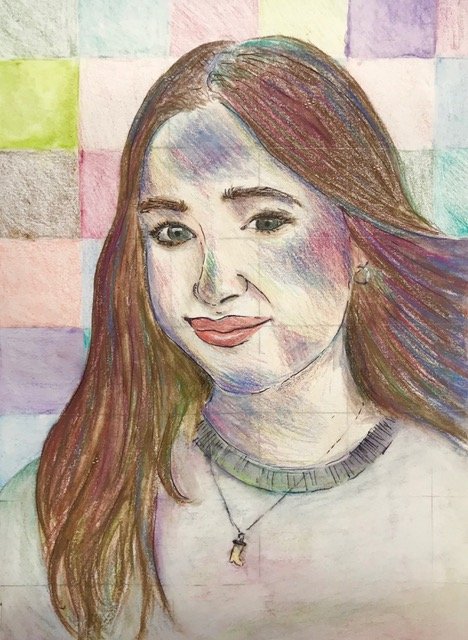 Annie Blease - Self Portrait, Watercolour Pencil (The Studio Morland - Art & Design).jpeg