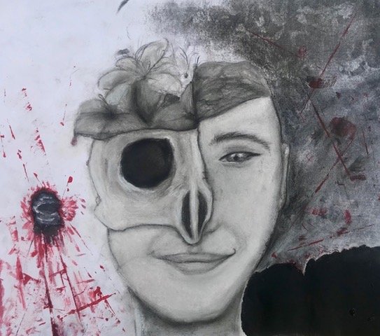 Holly Ryan - Self Portrait in Charcoal and Paint (The Studio Morland - Art & Design).jpeg
