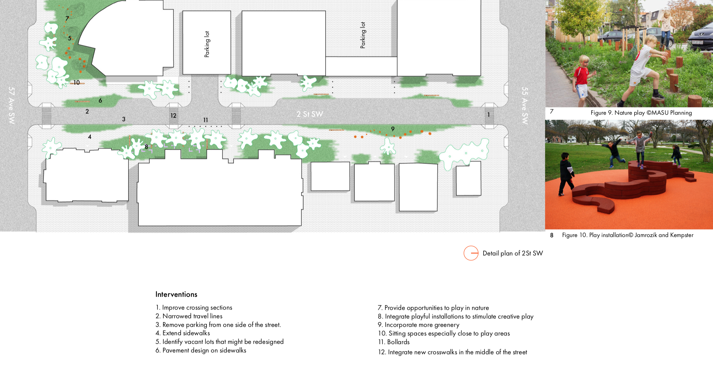 Detail Plan of Permanent Playful Streetscape, Lucia Blanco