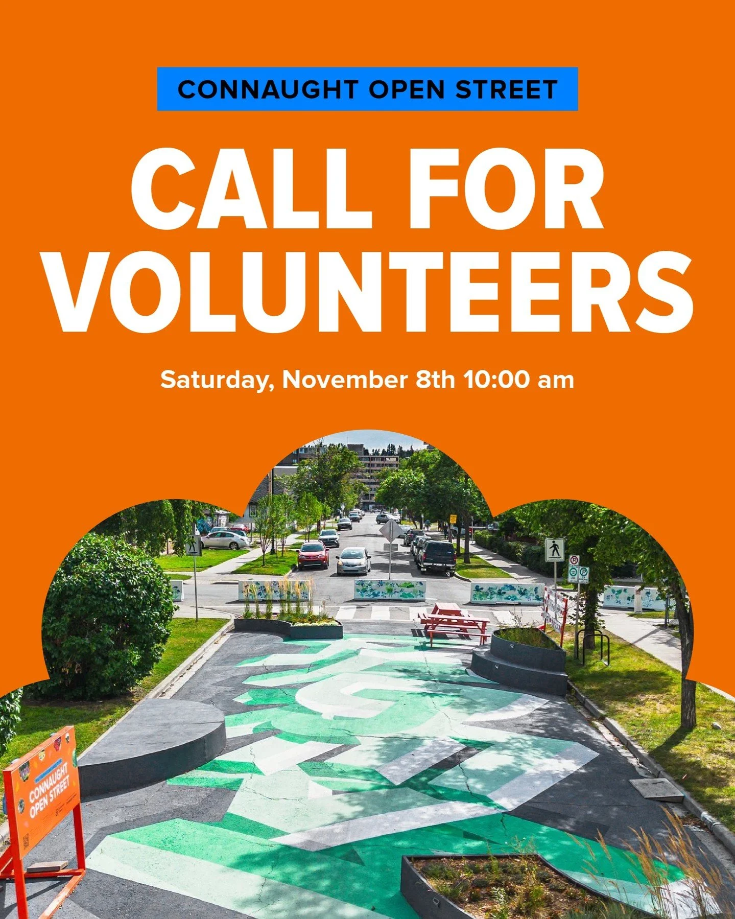 Permanent furniture for the Connaught Open Street arrives next week, and we’re hosting a Volunteer Installation Day on Saturday, November 8 (10 a.m.- 4 p.m.). 
Come lend a hand, no installation experience is required. We’ll have food, dr