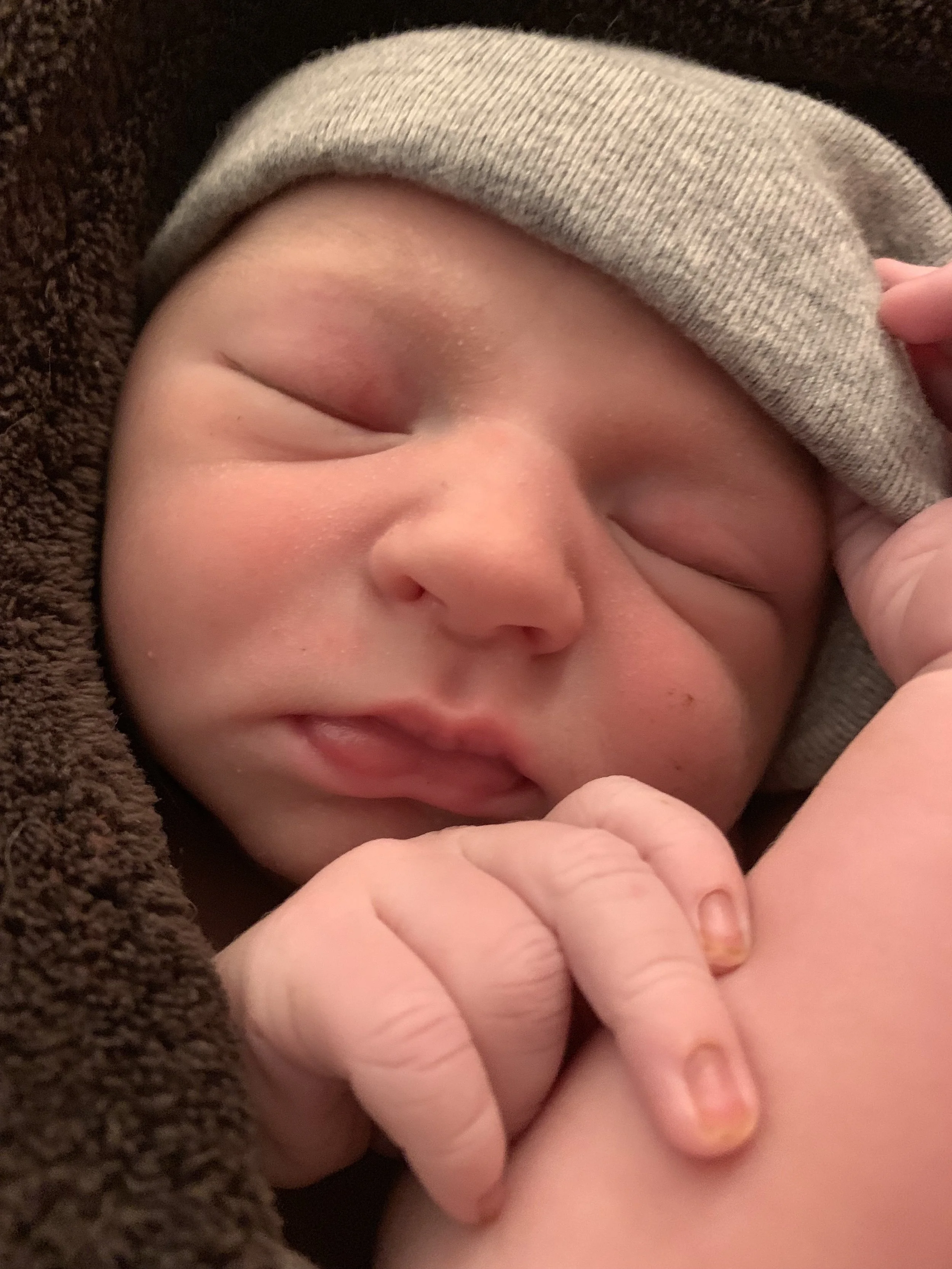 Griffin at just 30 minutes old