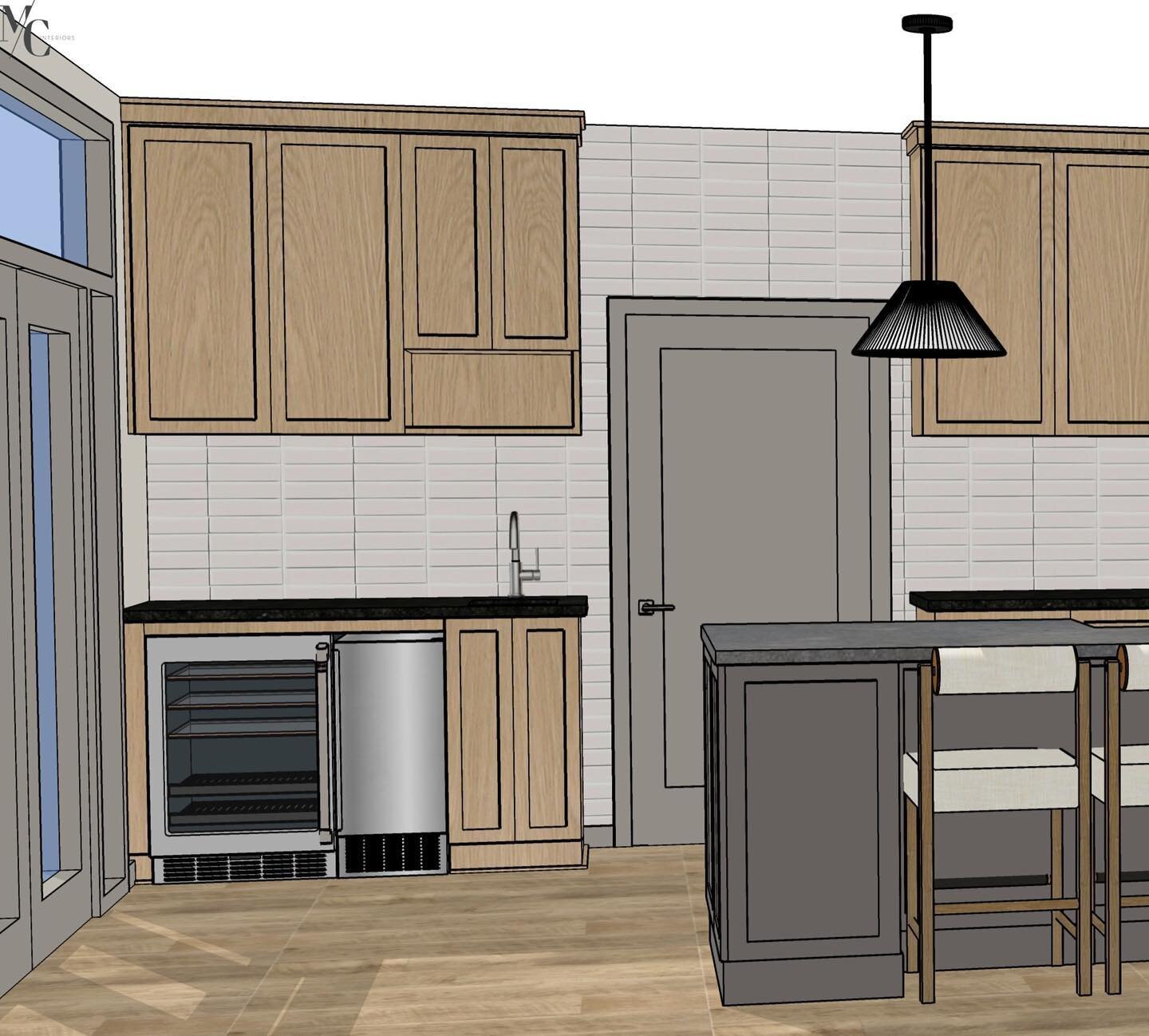 This project concept has been quite easily one of my top ten favorites. From the wet bar area to larger than life island and corner pantry &ldquo;room&rdquo;, she&rsquo;s gonna be a stunner! Not to mention, this space will completely transform my cli
