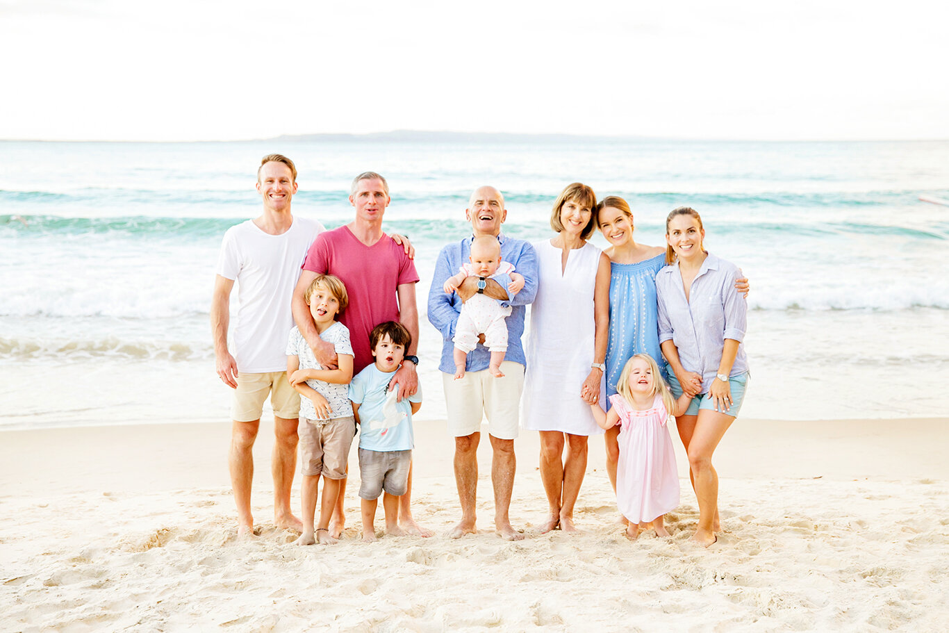  Extended Family Portraits (Photo at Noosa Main Beach at Sunset) 