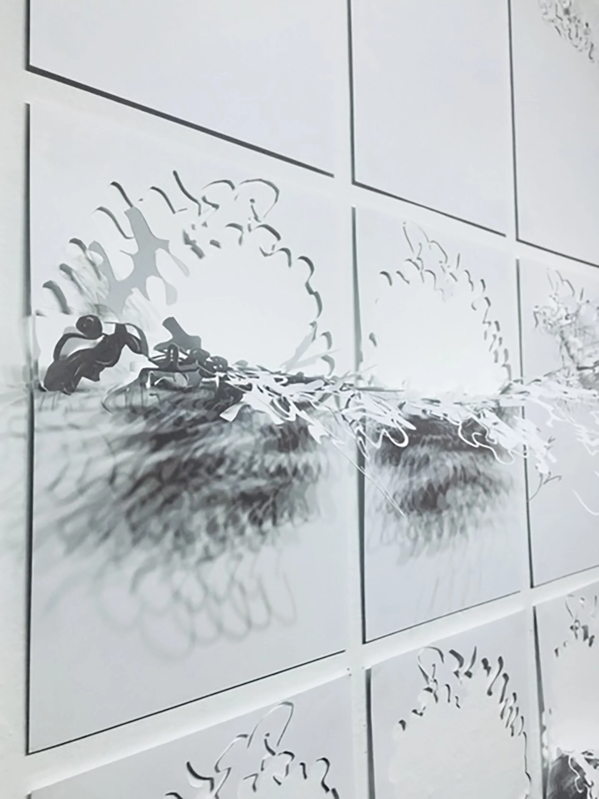 Prolaritus Silicis Albus [16x2] detail, 2020 paper a4, 32 @ 210 x 290mm