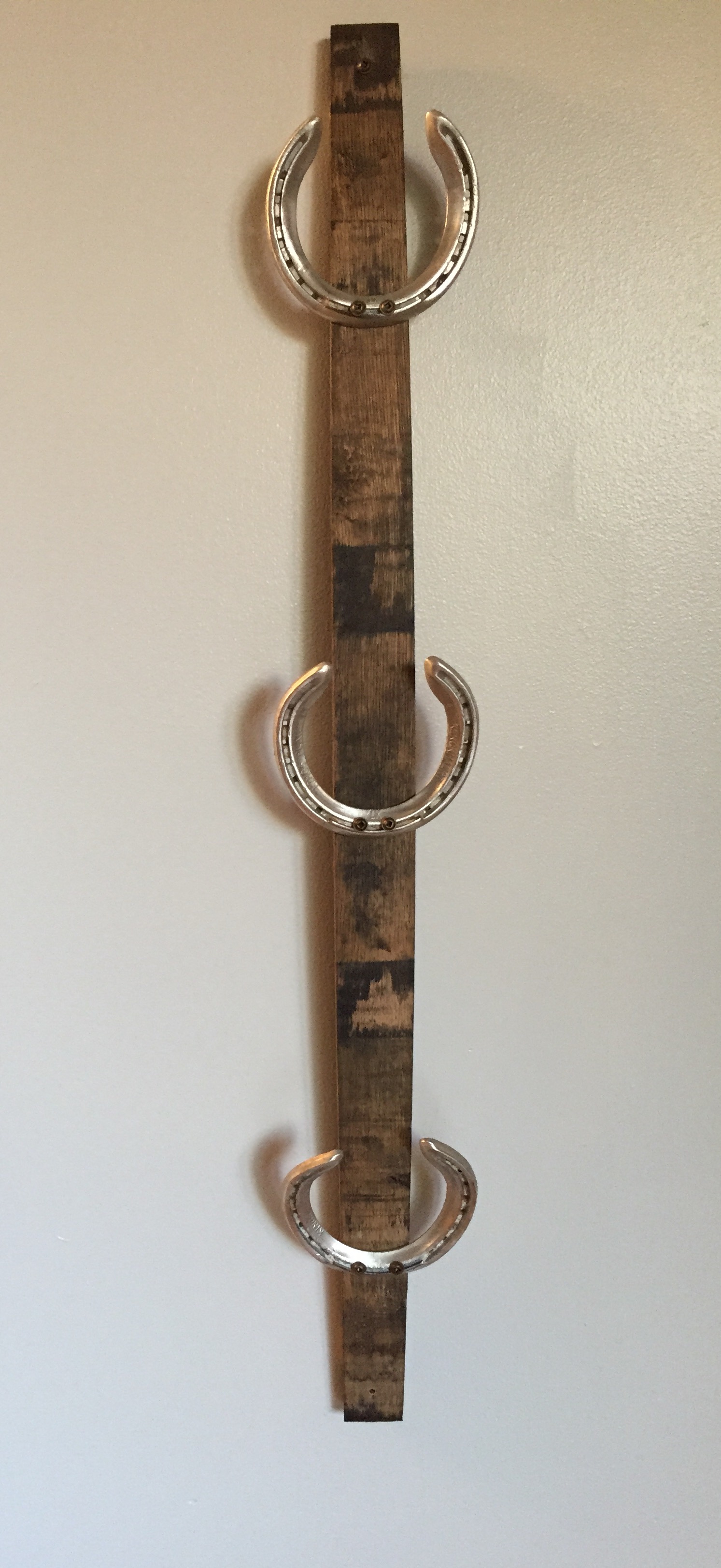 Horseshoe & Barrel Stave Coat Rack