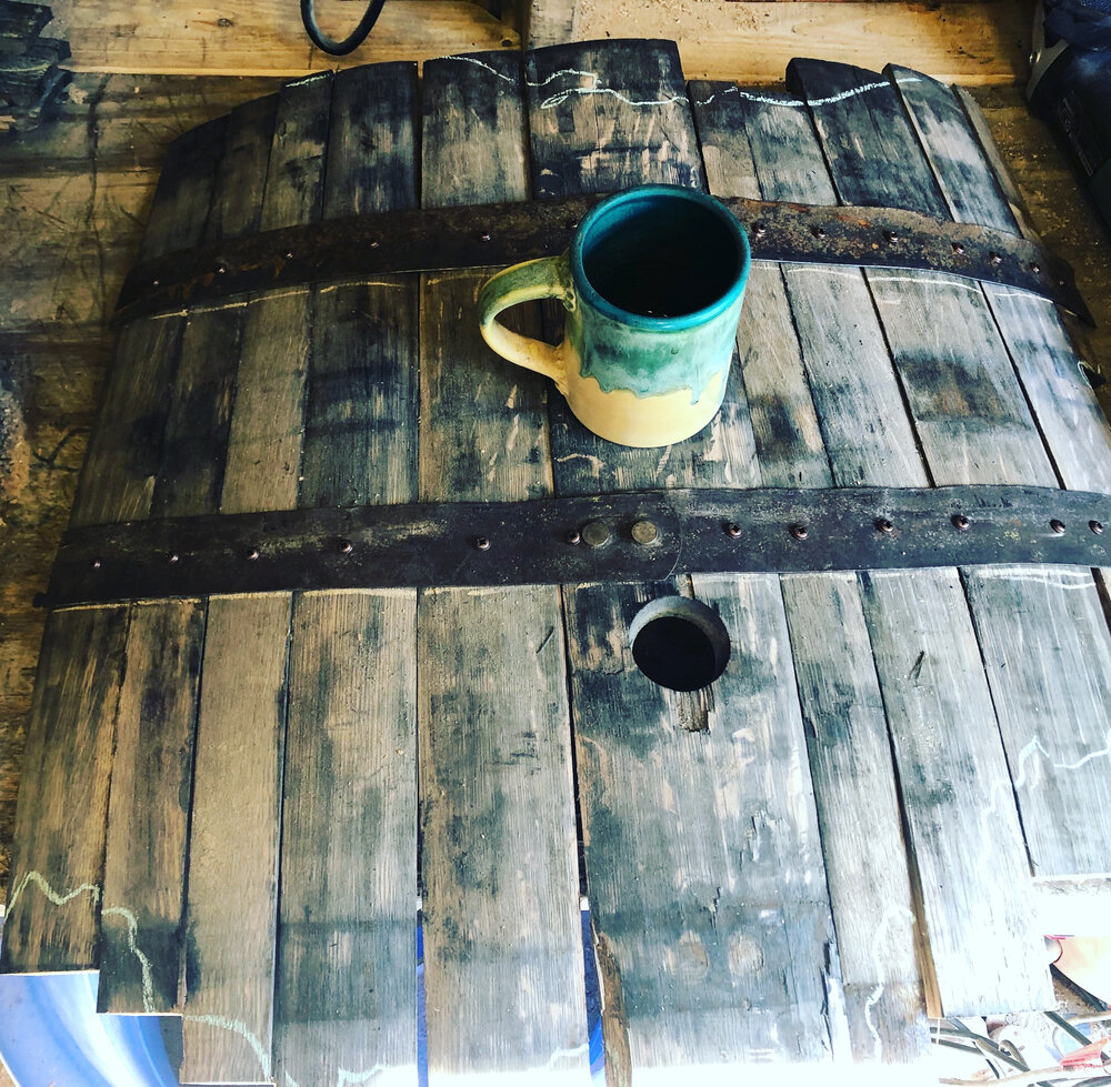 3\u2019 Mexico Bourbon Barrel wood cutout with rings