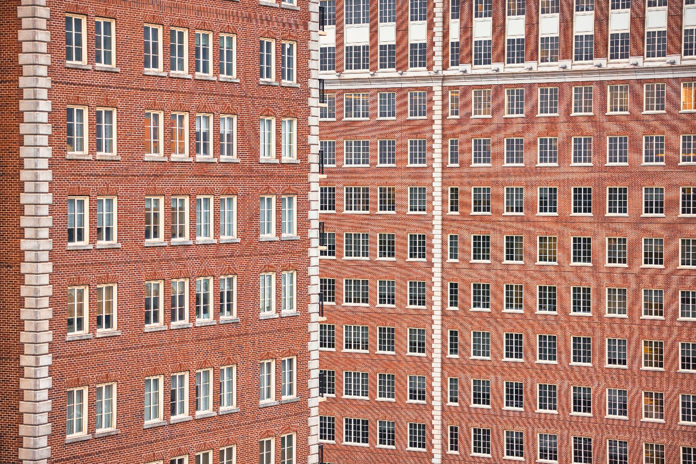 A big brownstone apartment building