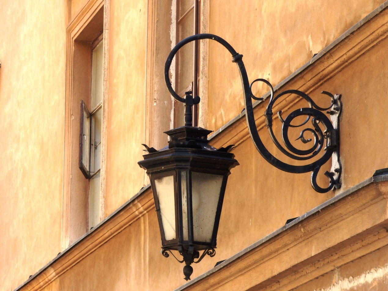 A lantern in an old building