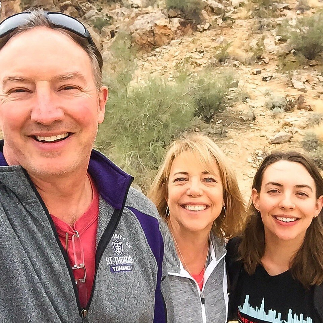 Chicago- you&rsquo;re really making me miss warm weather with my family right about now 
&bull; 
Phoenix, AZ, 2021
&bull;
&bull;
&bull;
ID1: Jamie&rsquo;s dad, mom, and self are smiling in front of a rocky mountain with some plant life.
ID2: A saguar