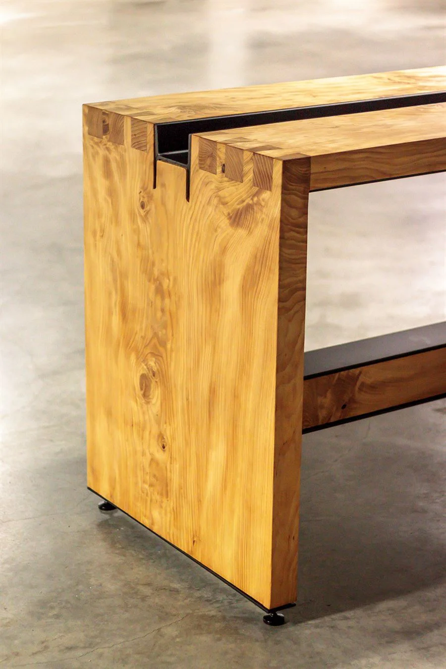 Slab Table with Adjustable Feet