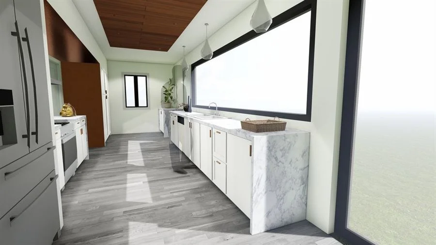 10foot continuous span window behind sink