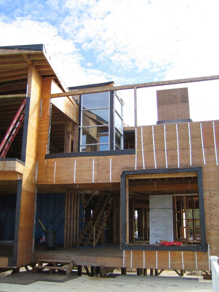 House Framing before waterproofing and siding