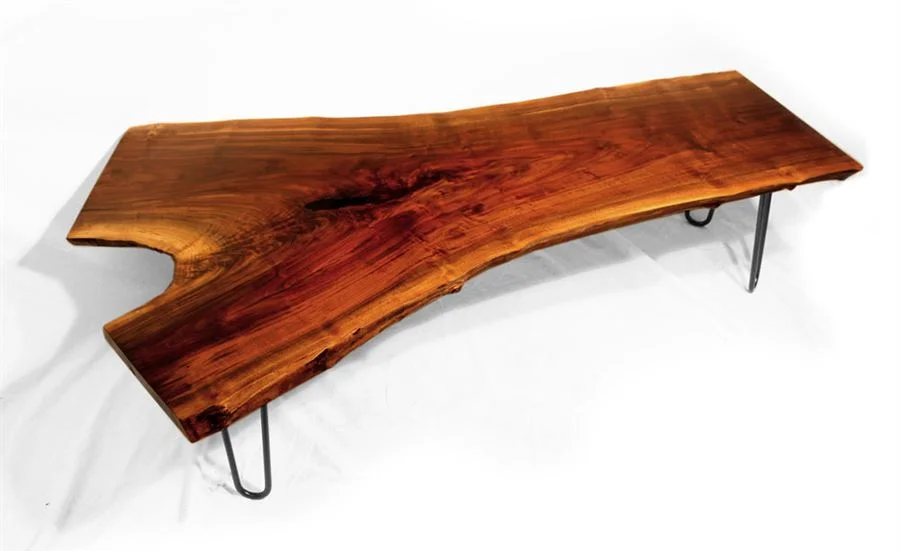 Salvaged Claro Walnut Coffee Table