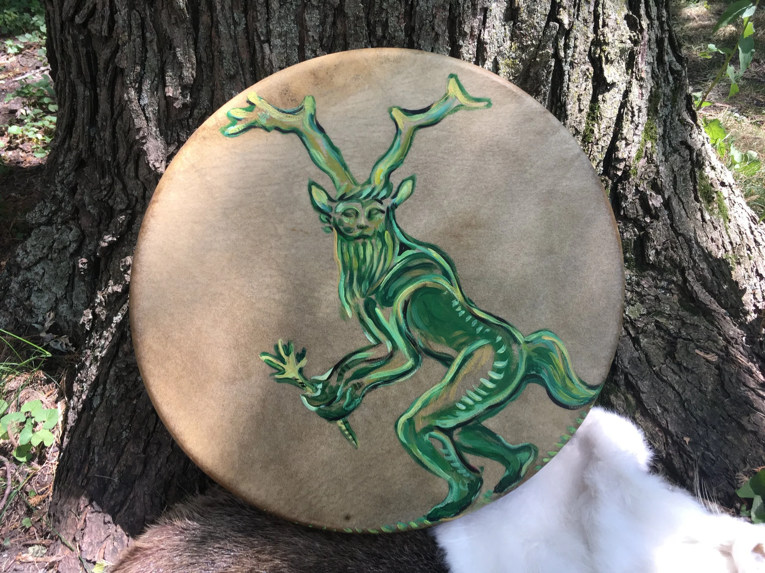 Cave Shaman--Painted 18" Drum