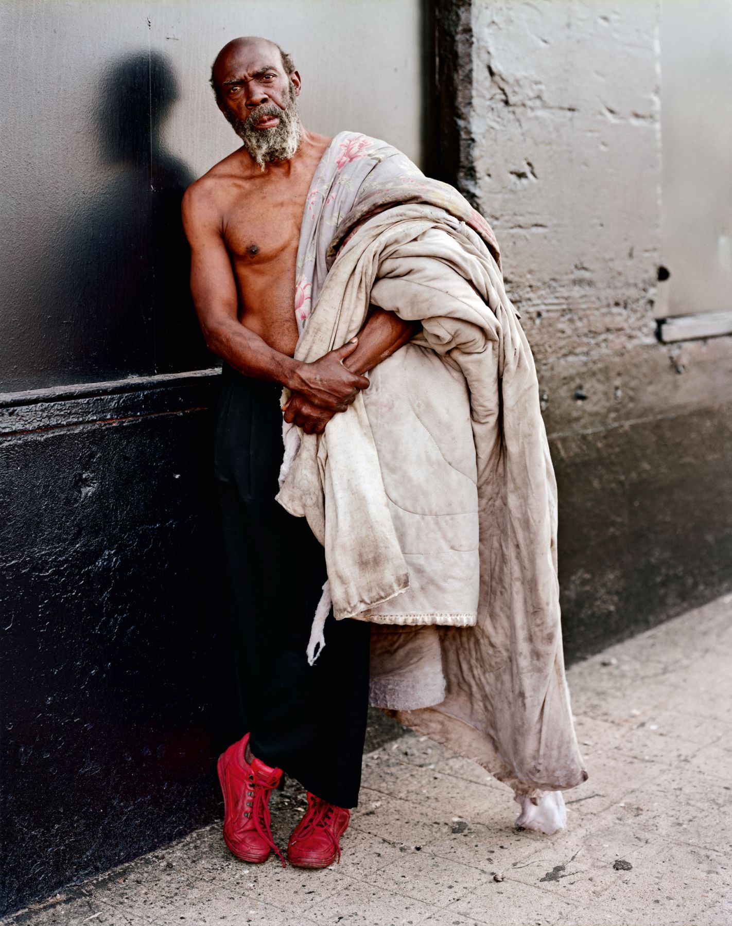 A Homeless Man With His Bedding, New York, New York, July 1993
