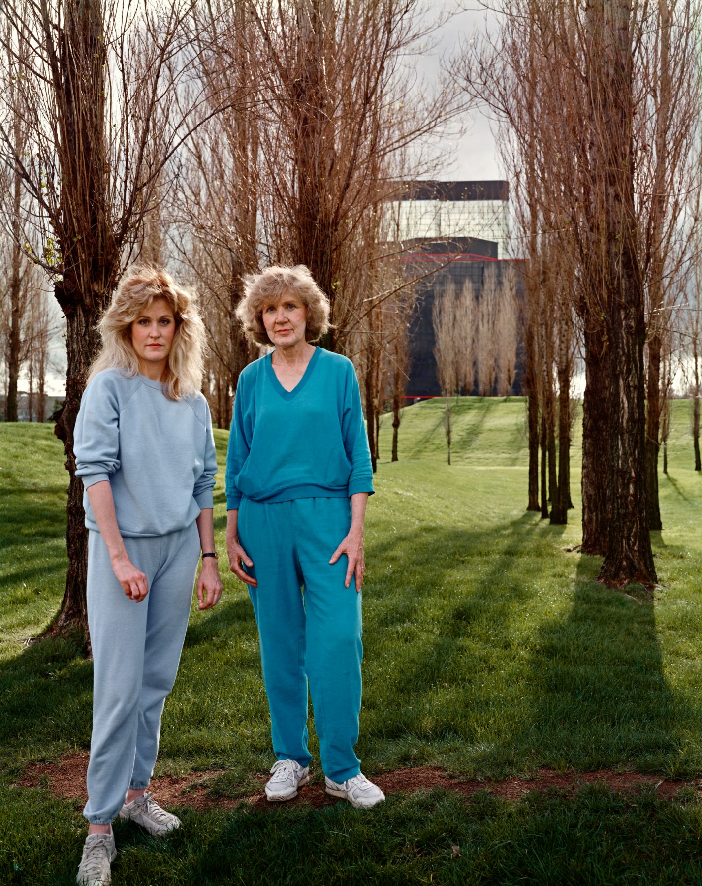 A Mother And Daughter On Their Daily Walk Near The Warner Center In The San Francisco Valley, California, March 1988