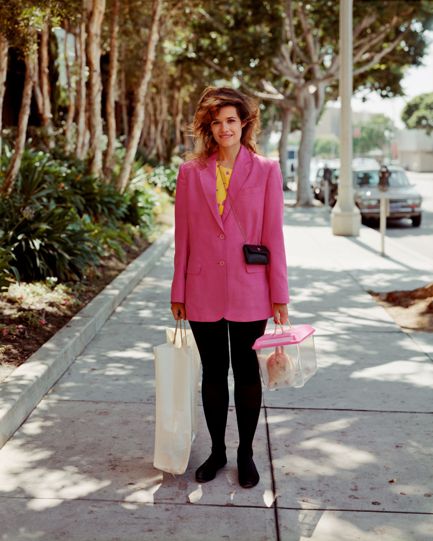 A Woman Out Shopping with Her Pet Rabbit, Santa Monica, California, August 1987