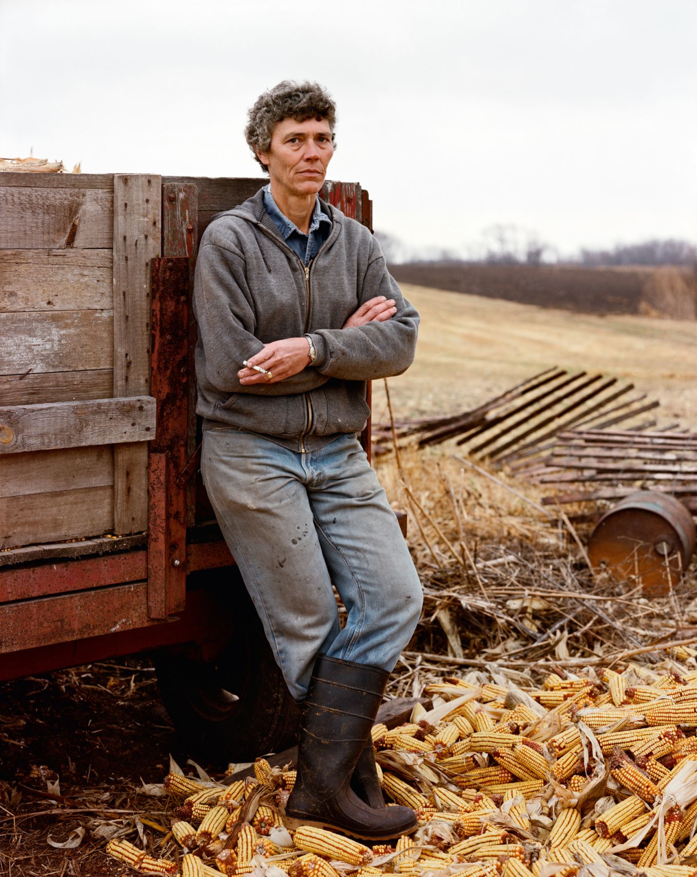 12_A Farmer Taking a Break, Iowa, She has Cancer of the Thyroid, November 1986.jpeg