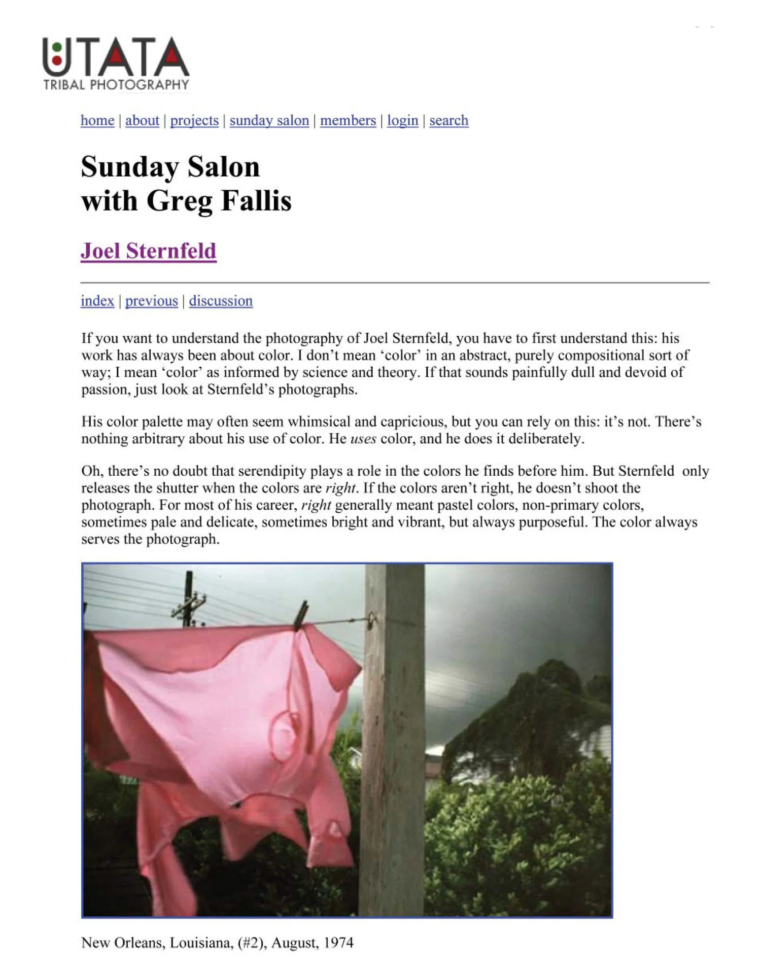 Sunday Salon with Greg Fallis, by Greg Fallis