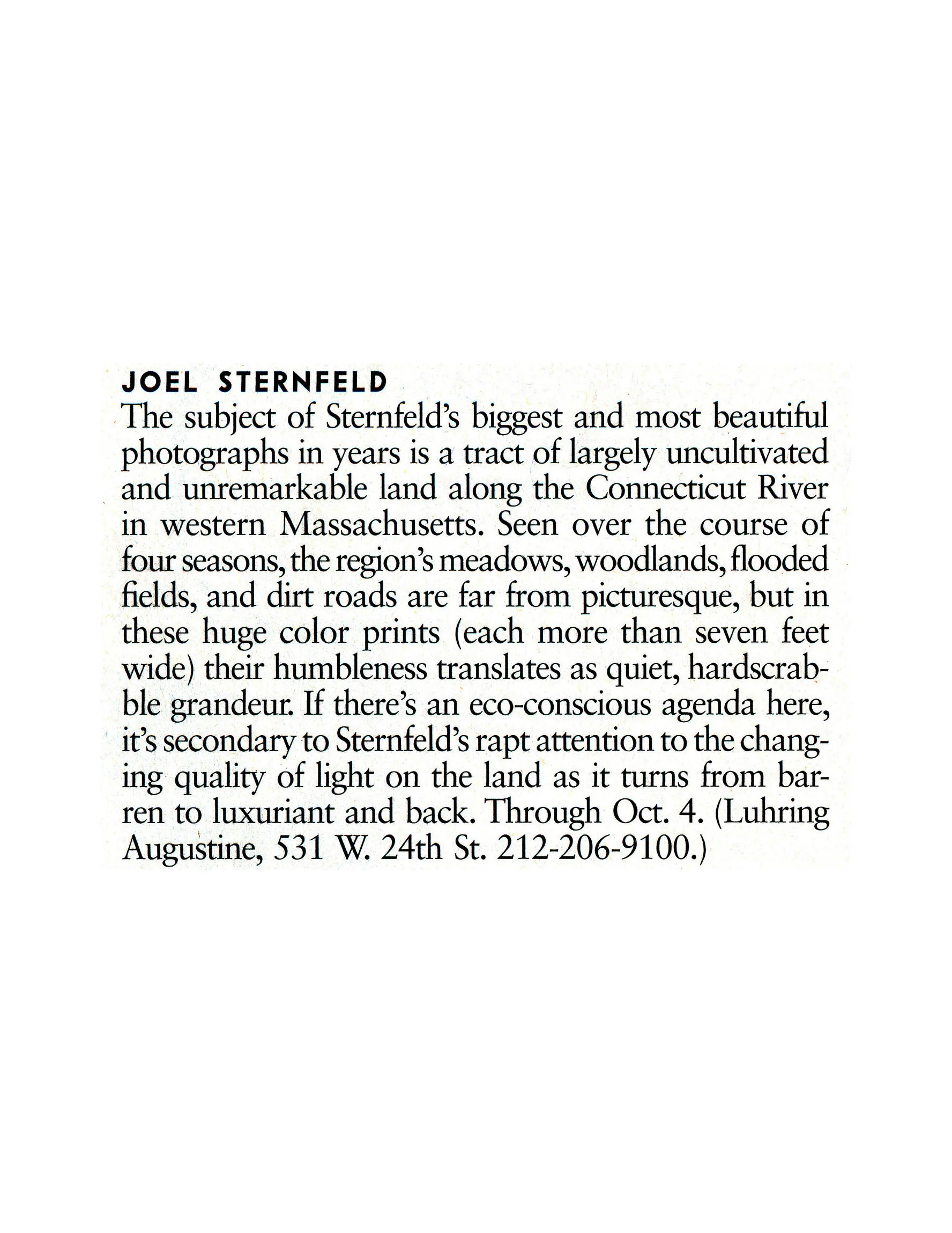 Joel Sternfeld - Oxbow Archive