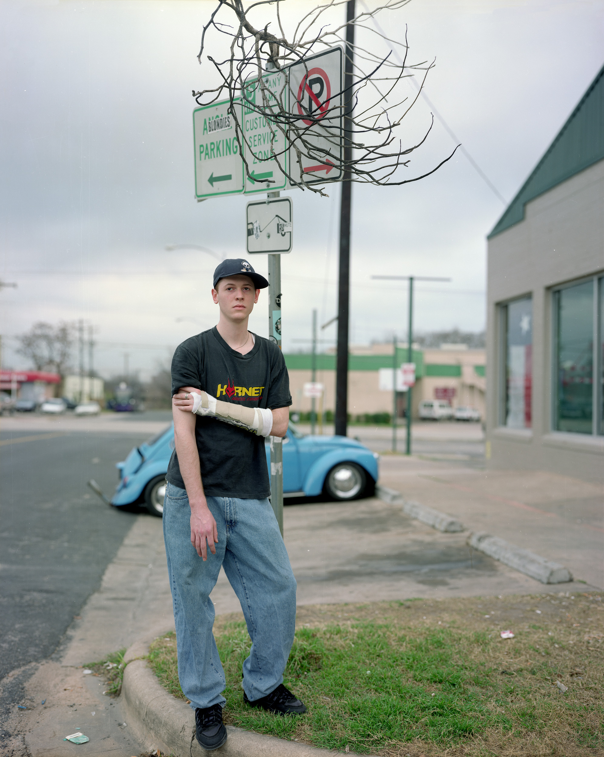 A Man Outside Blondie's Skate Shop, Austin, Texas, February 1999