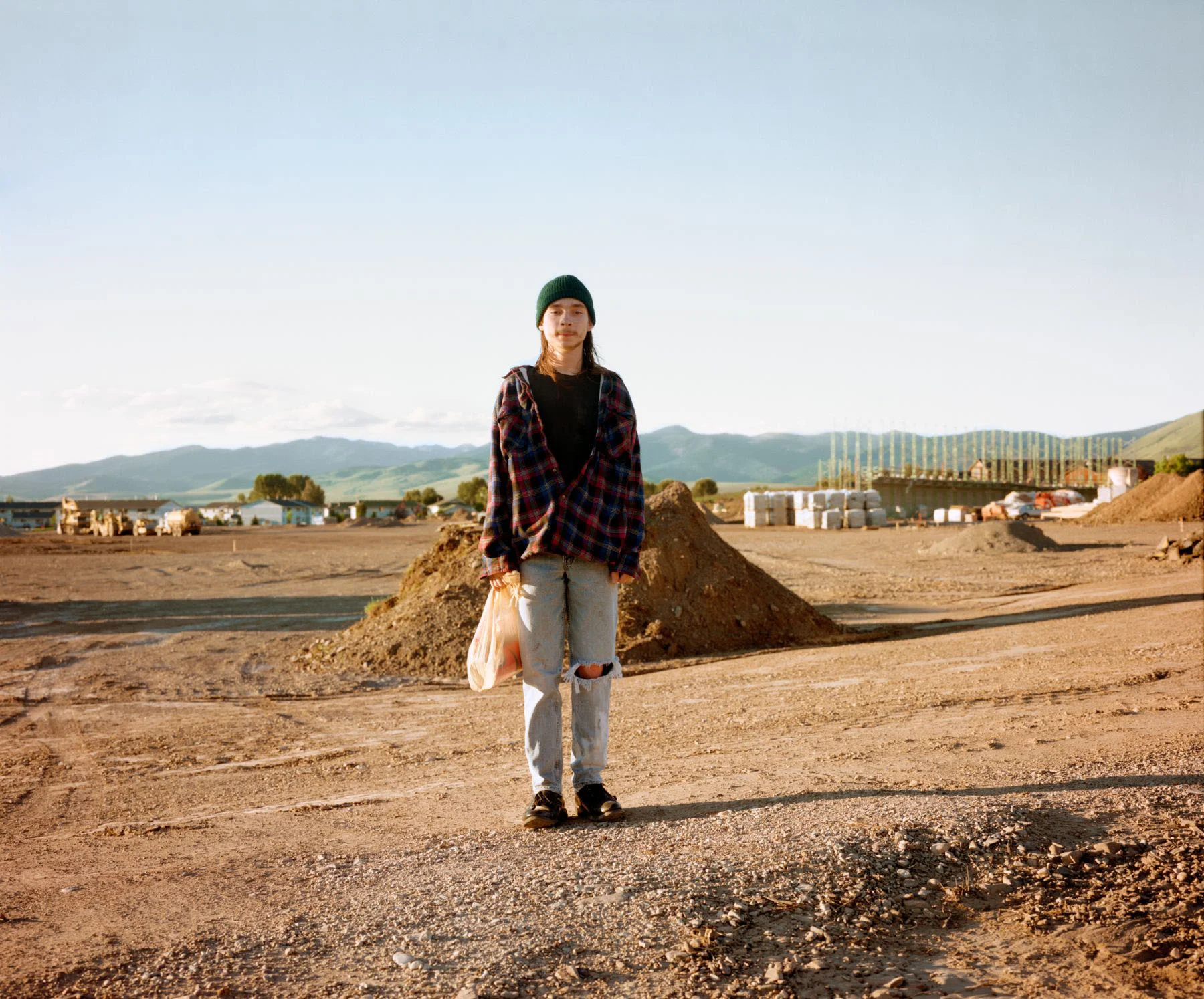 Website Designer Walking Home, Missoula, Montana, July 1988