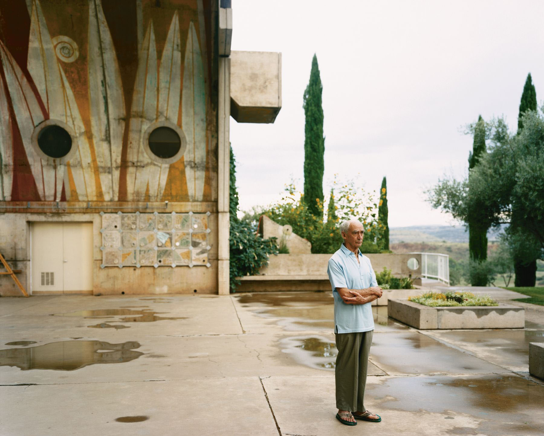Paolo Soleri at Arcosanti, Cordes Junction, Arizona, August 2000